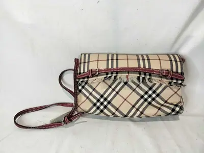 Blue Label Nova Check Shoulder Bag - Canvas x Leather