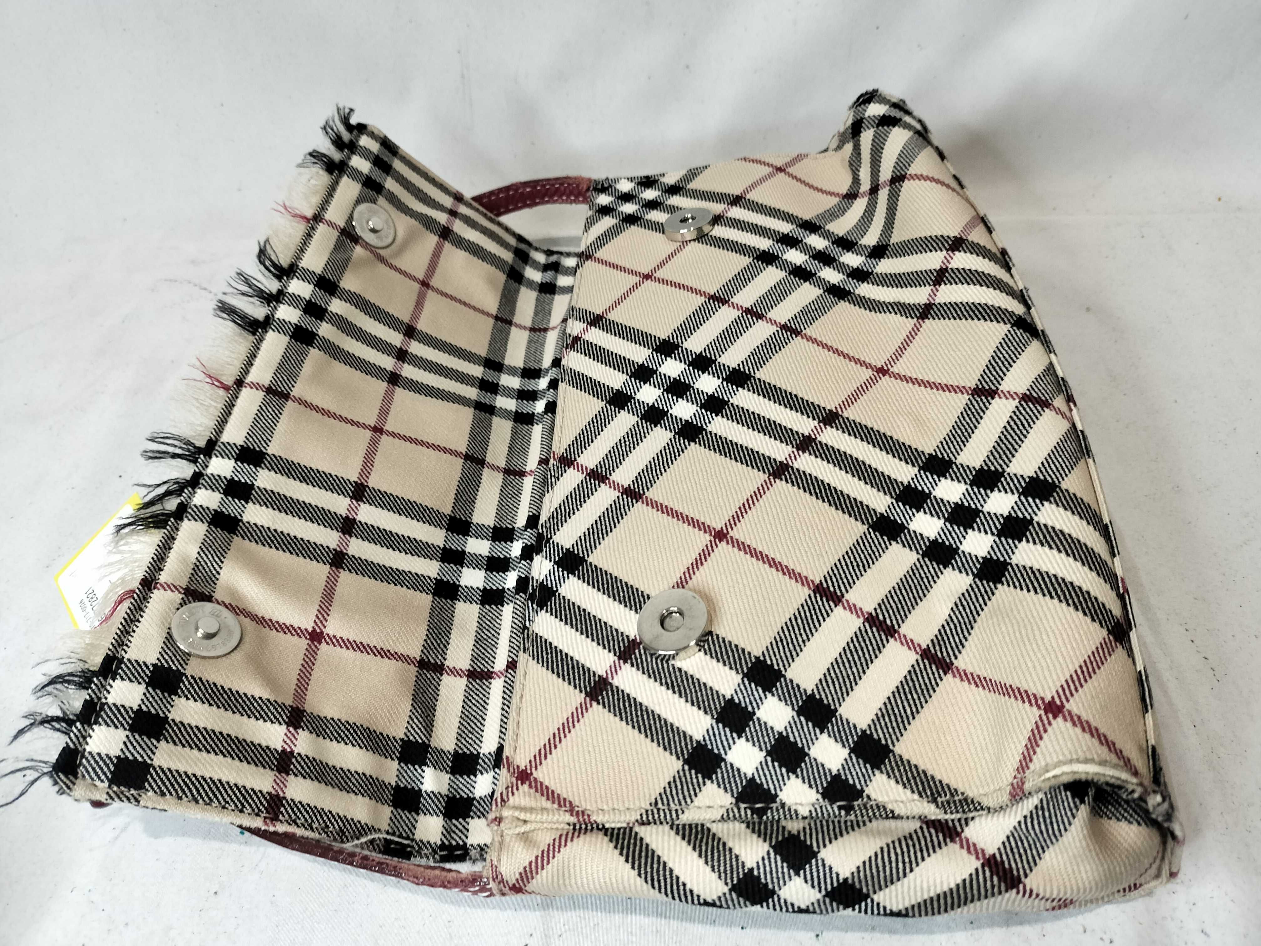 Blue Label Nova Check Shoulder Bag - Canvas x Leather — view 8
