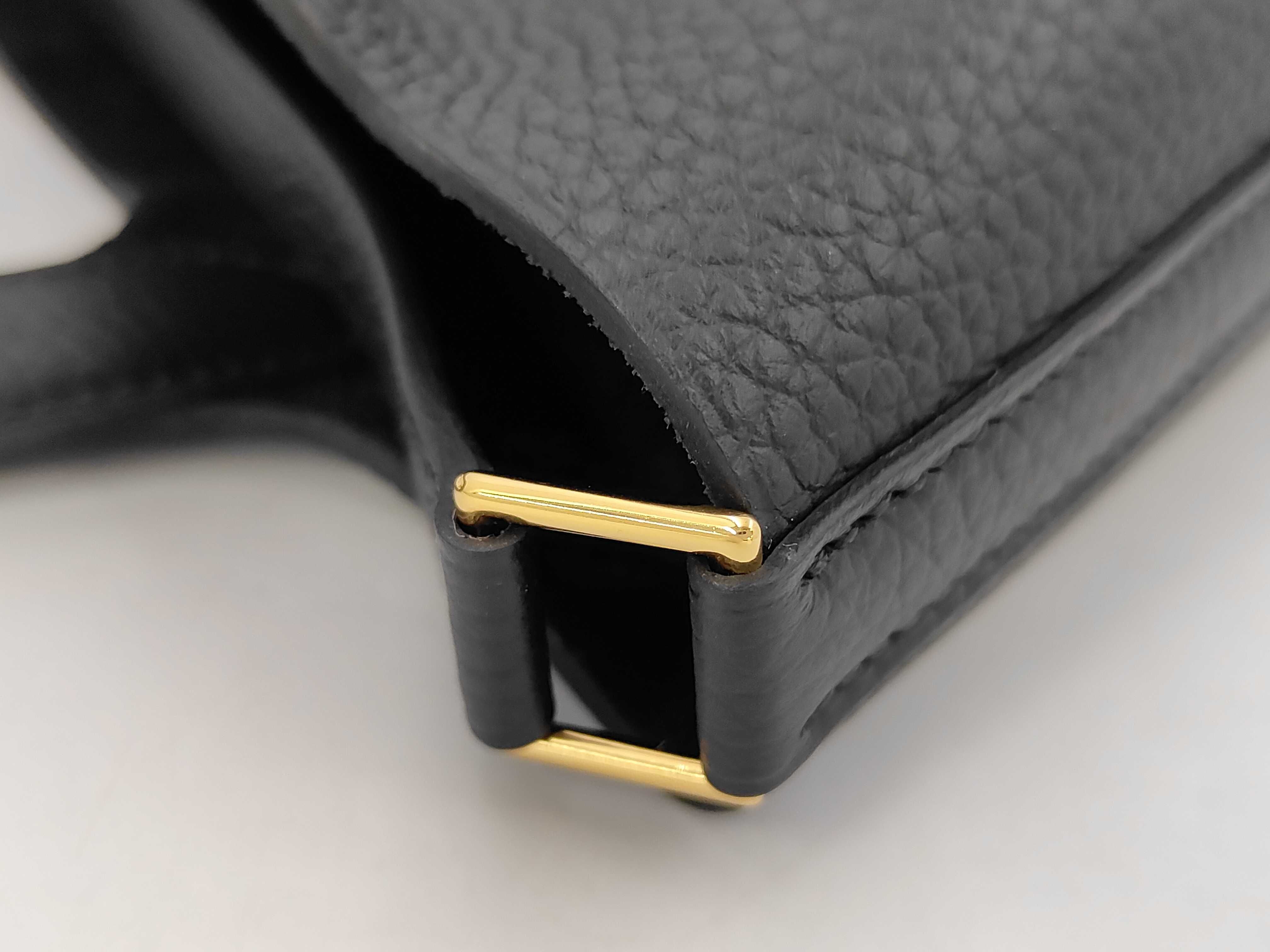 Picotin Lock PM Black G Stamp Taurillon Clemence Leather Handbag — view 11