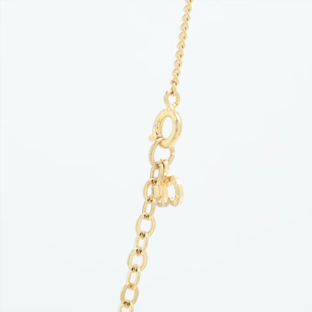 CD logo necklace, GP gold. Shows signs of wear, — view 3