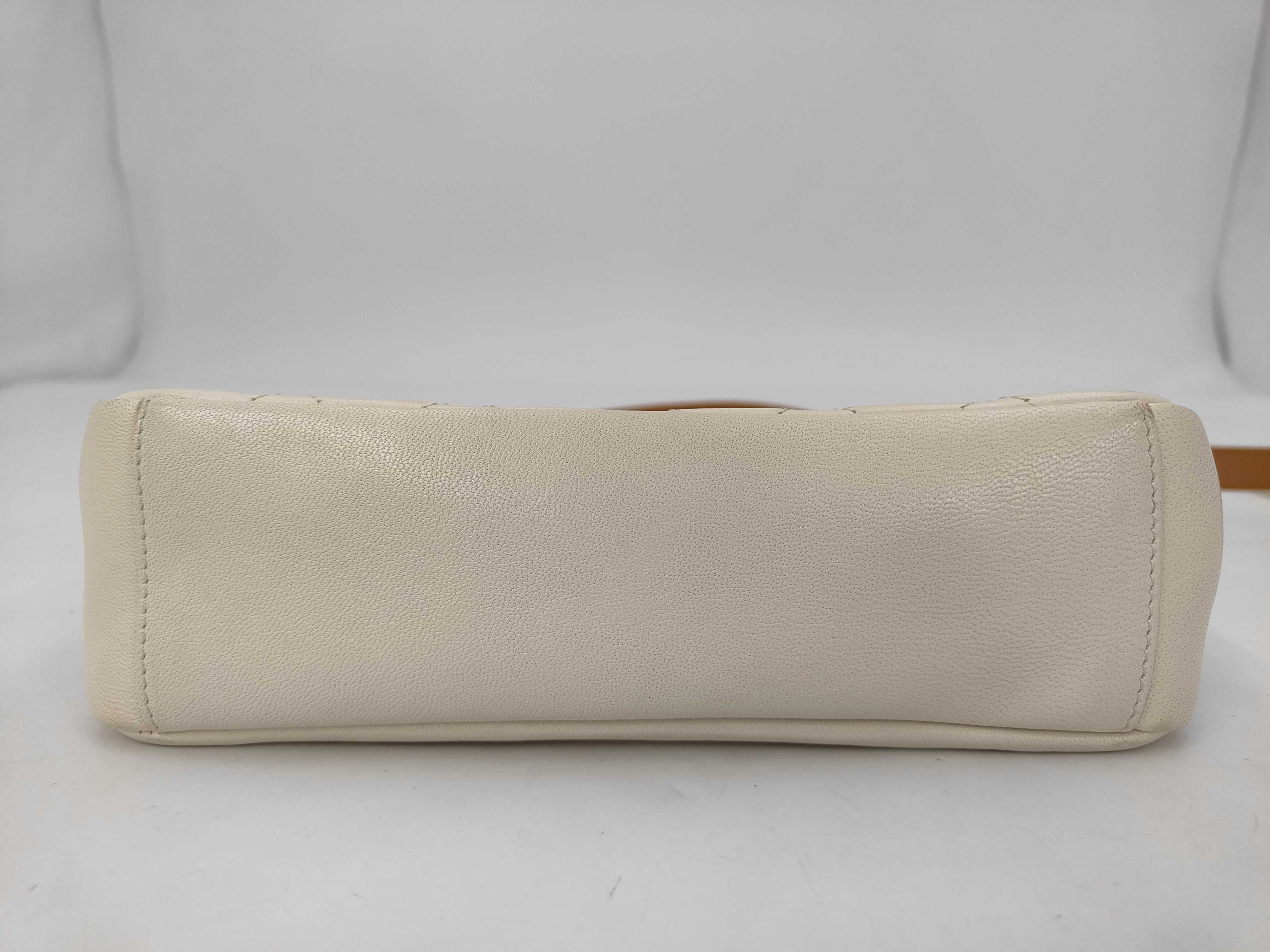 Lambskin Matelassé Shoulder Bag (White) — view 5