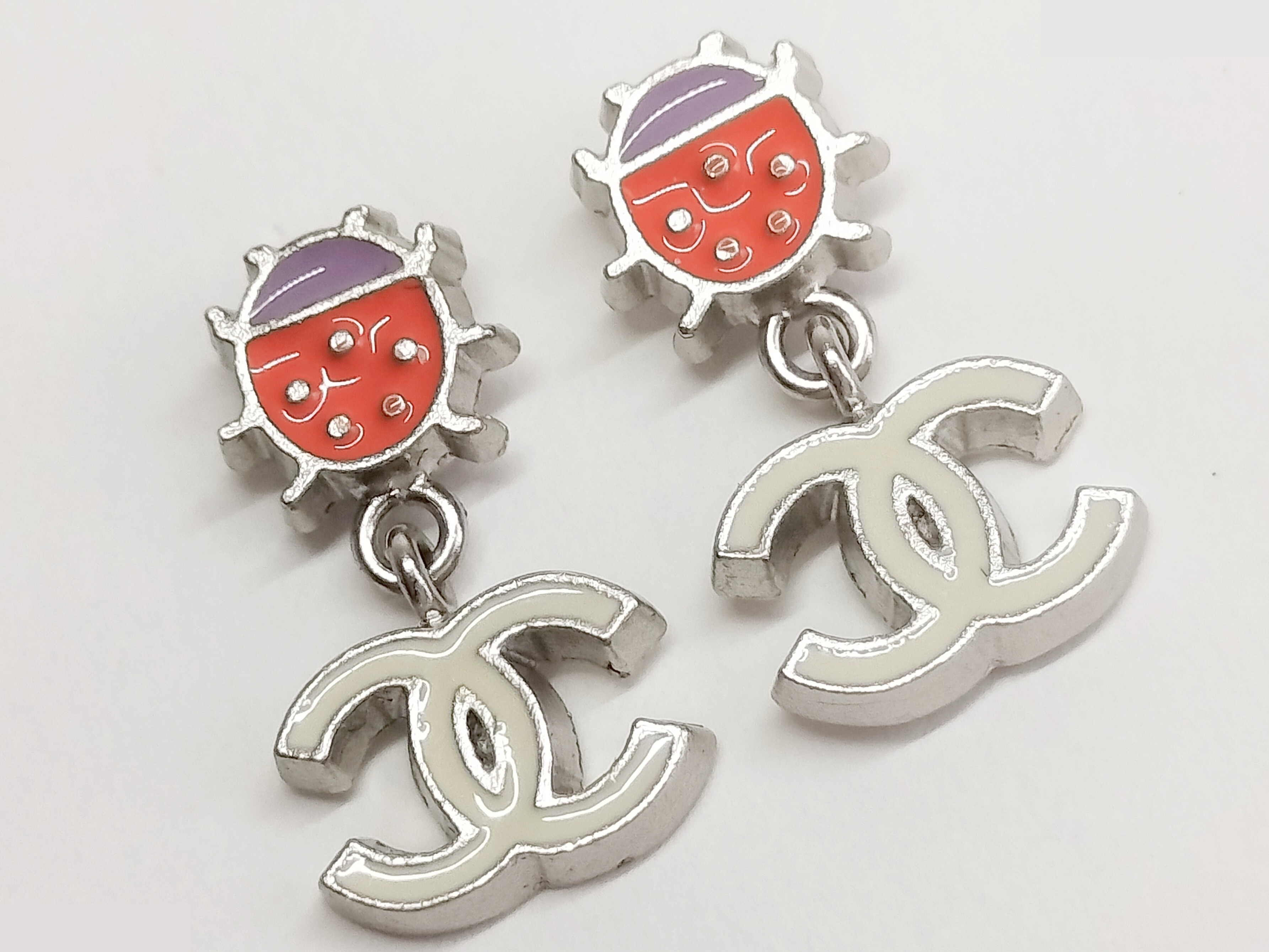 Coco Ladybug Silver Earrings 04P — view 4