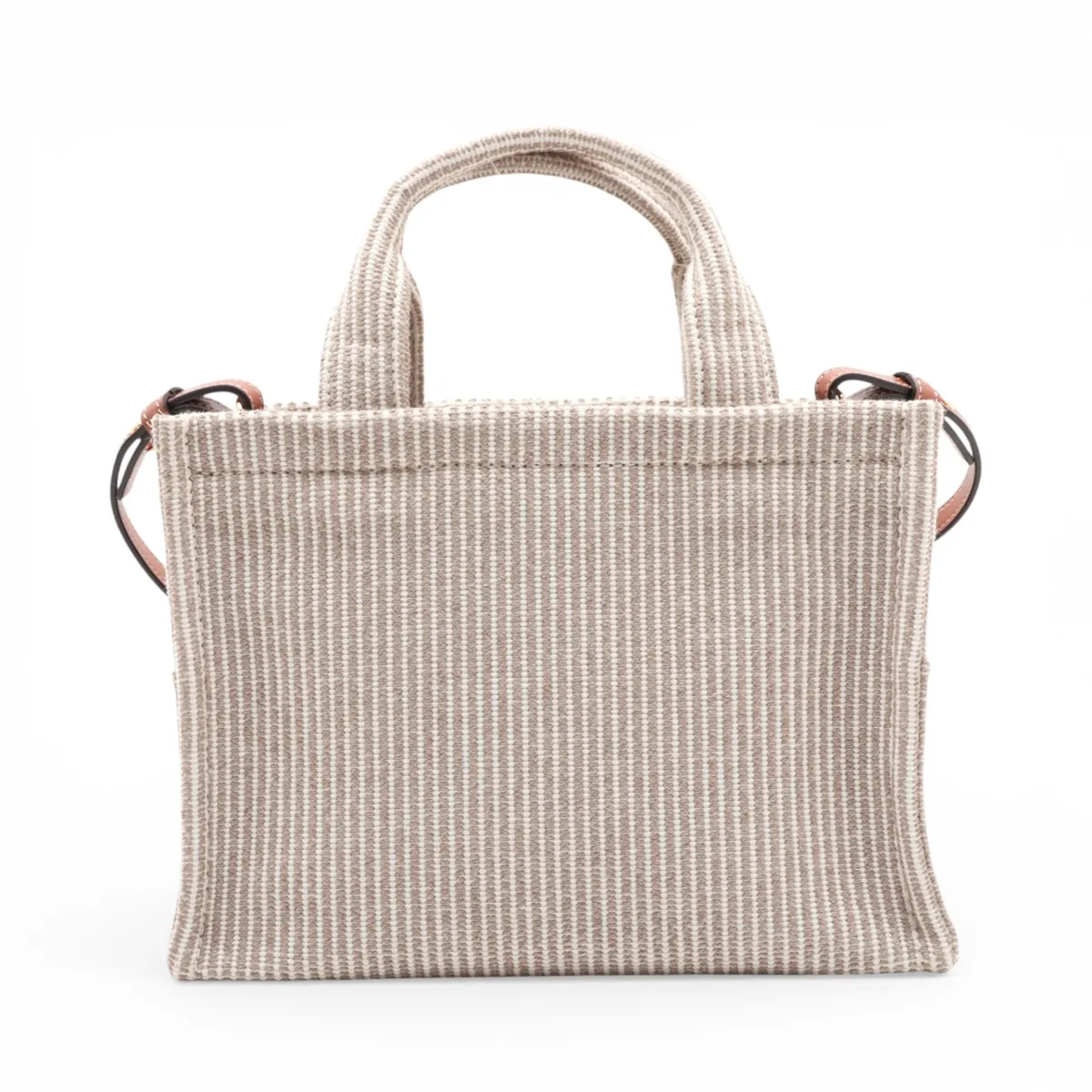 Triomphe Small Cabas Thais Canvas x Leather 2-Way Handbag Beige x Brown — view 2