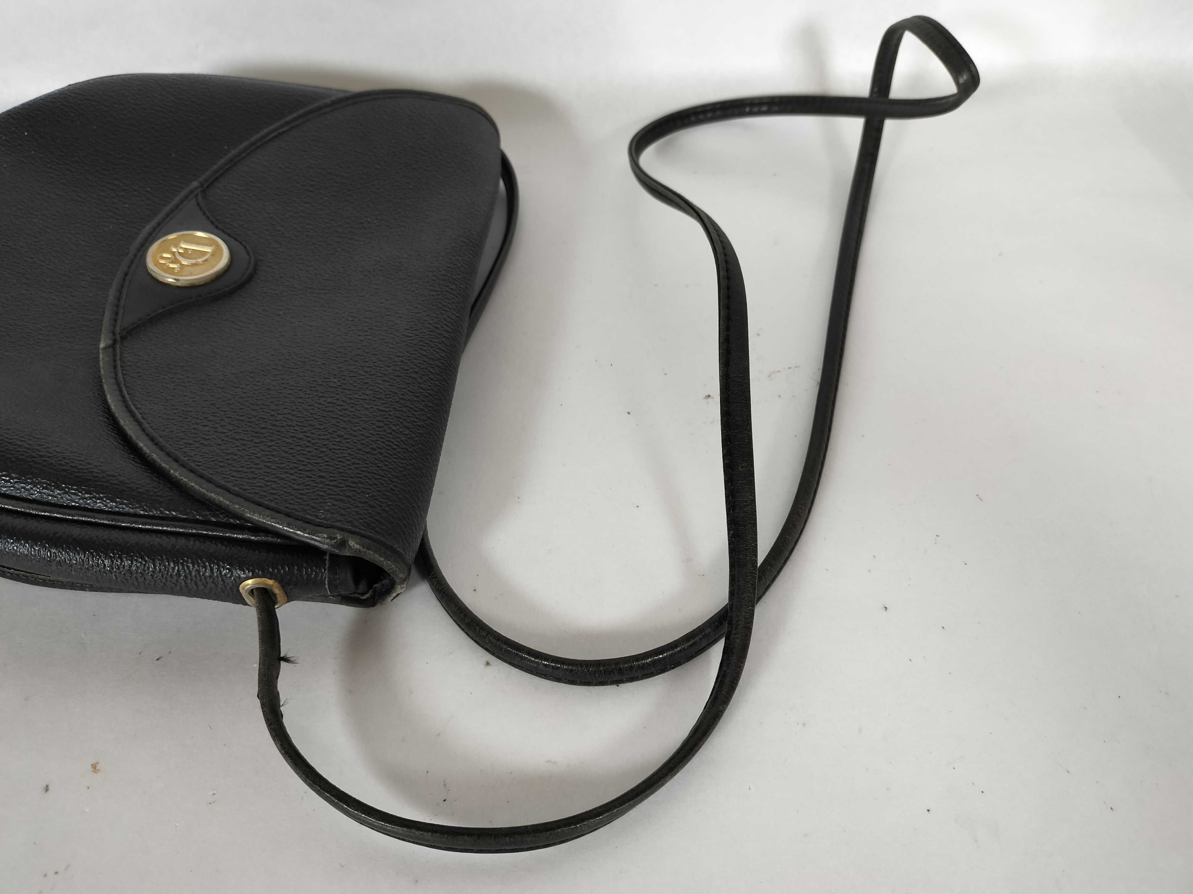 Leather Shoulder Bag (Black) — view 3