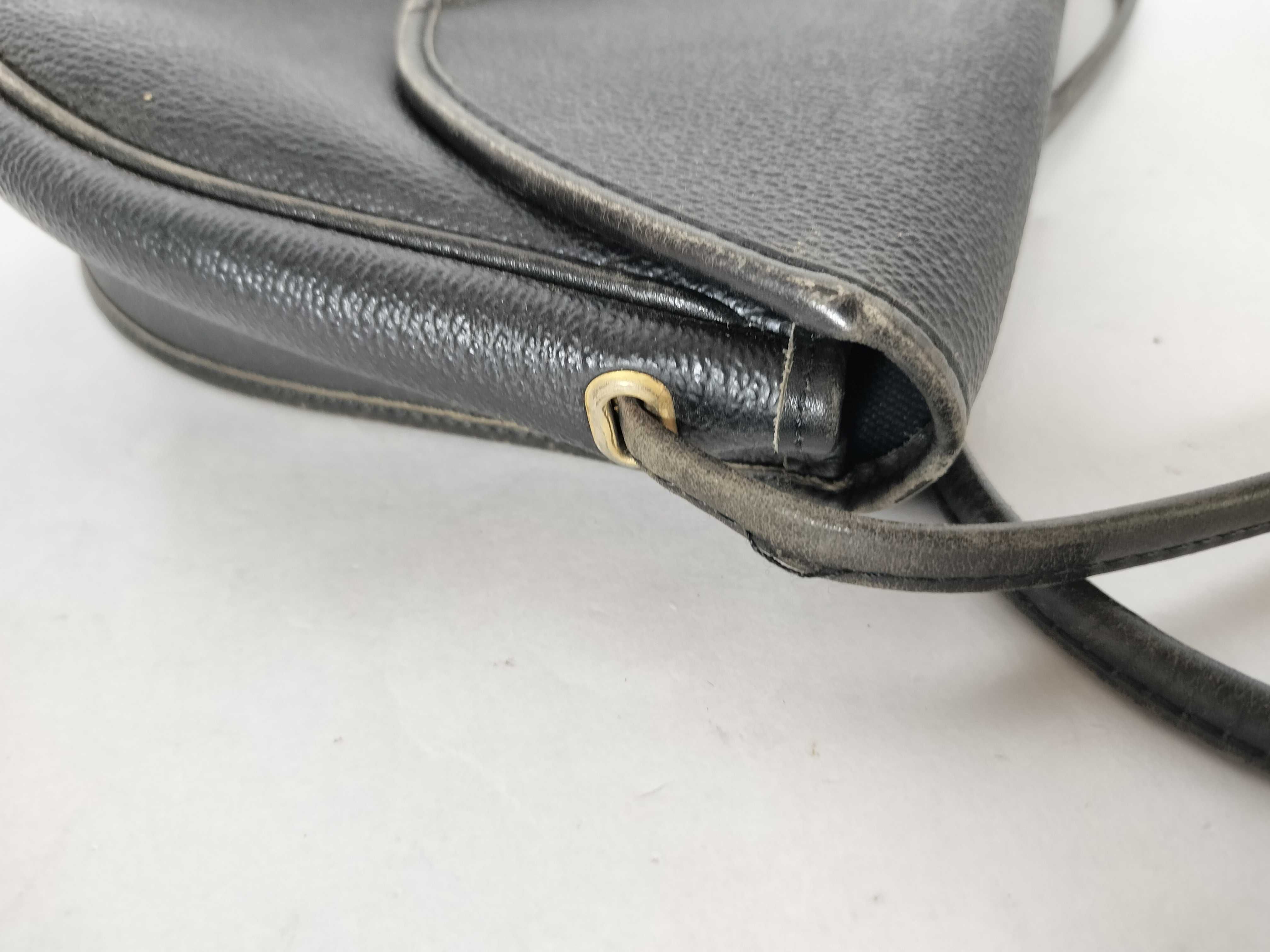 Leather Shoulder Bag (Black) — view 4