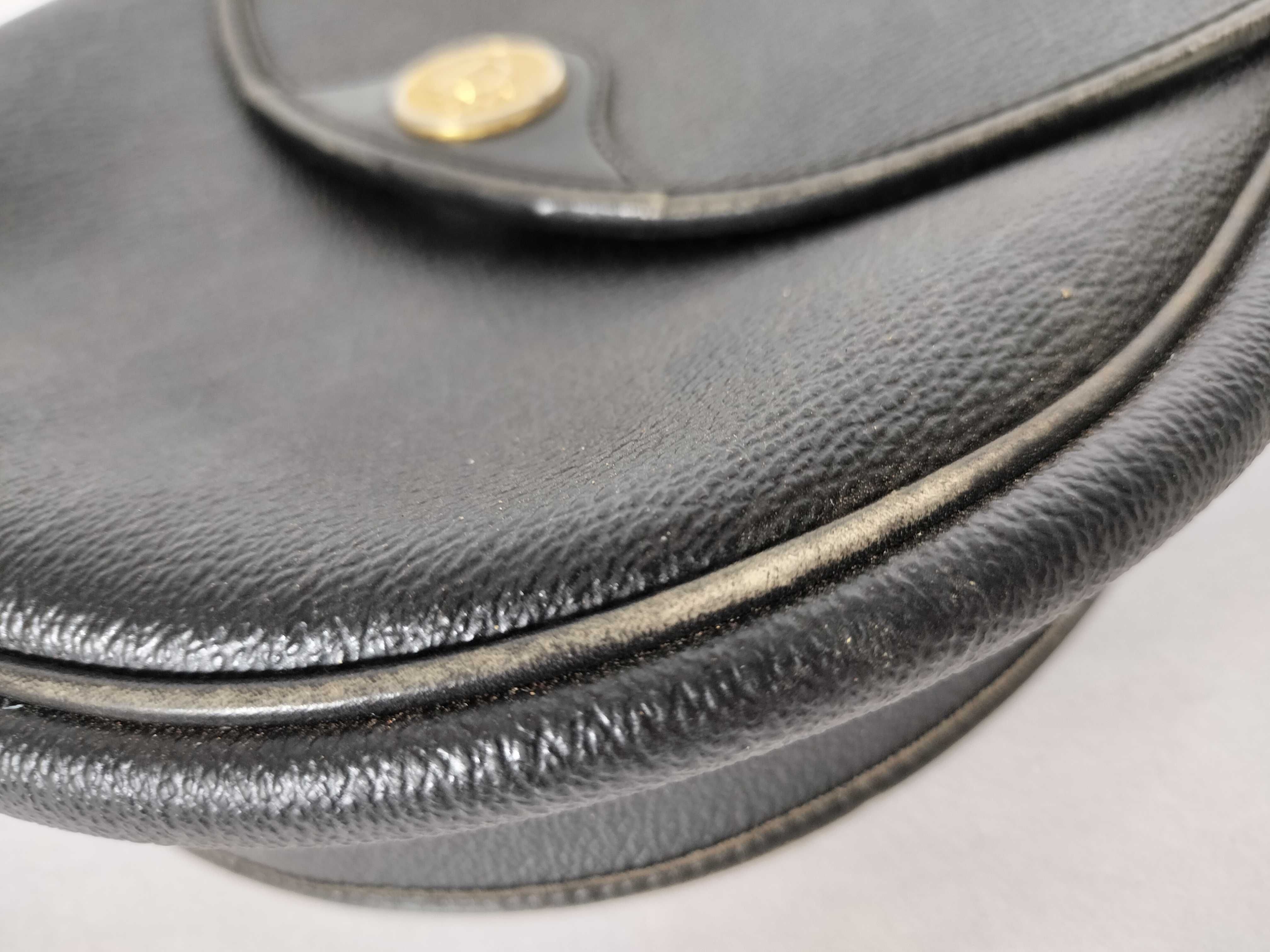 Leather Shoulder Bag (Black) — view 5