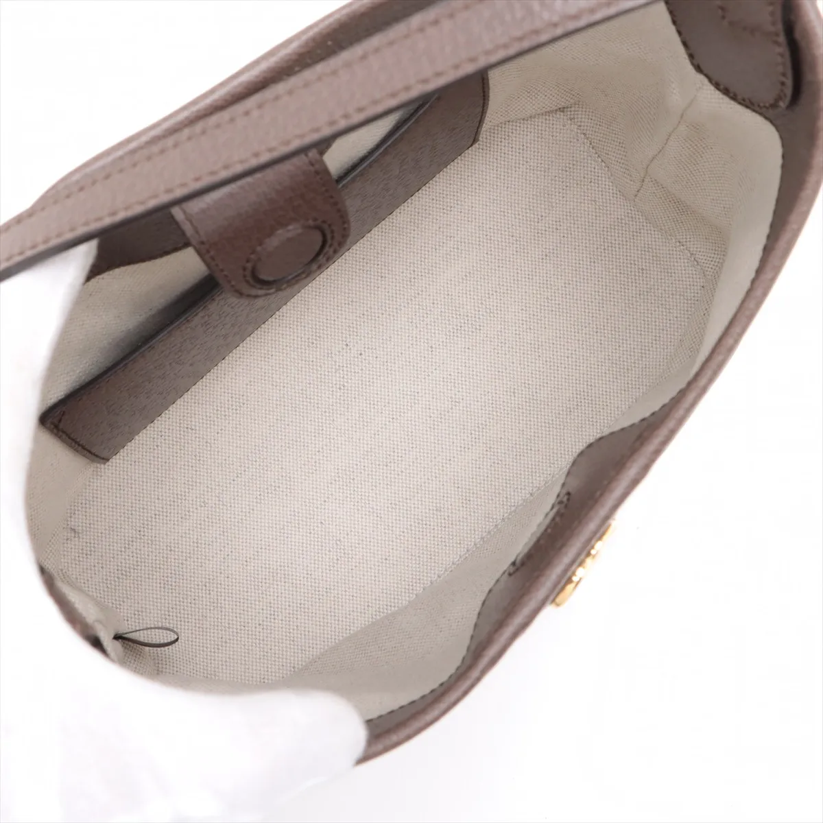 GG Supreme PVC x Leather Shoulder Bag Brown x Beige 781402 — view 6