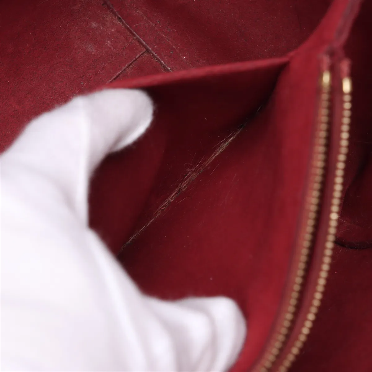 Monogram x Leather Kimono PM M41856 DU3185 Red x Brown — view 11