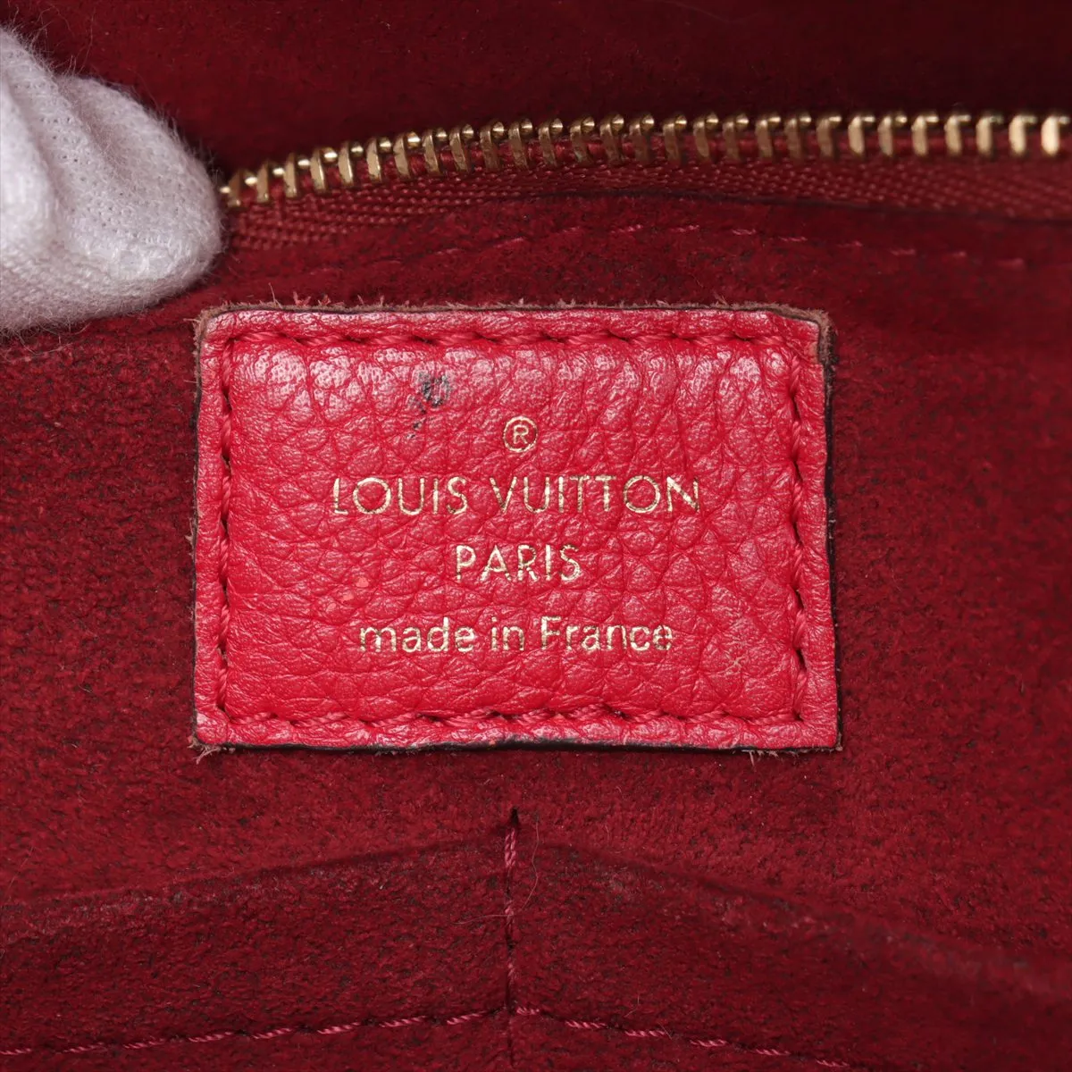 Monogram x Leather Kimono PM M41856 DU3185 Red x Brown — view 12