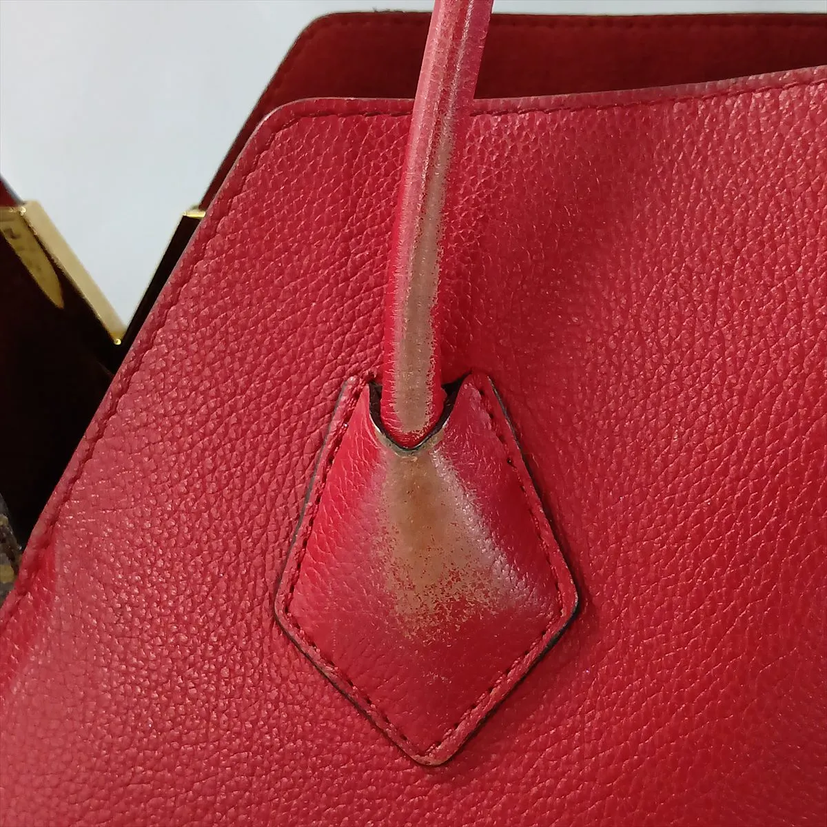 Monogram x Leather Kimono PM M41856 DU3185 Red x Brown — view 15