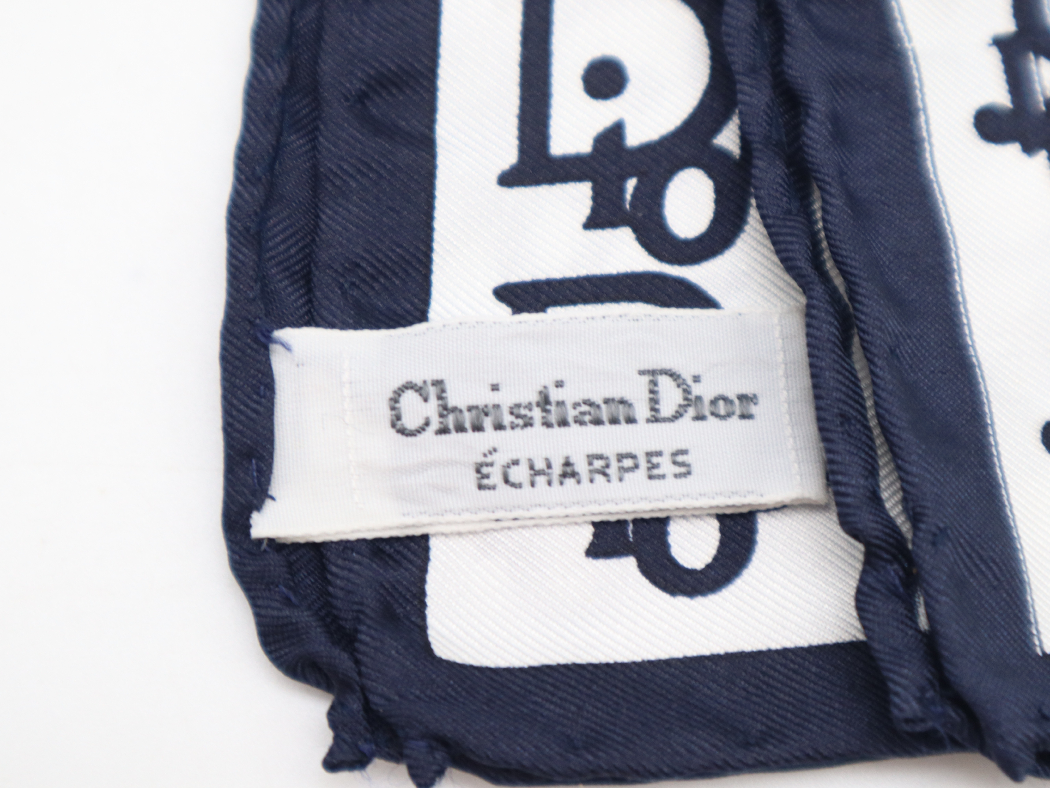 Trotter Silk Scarf, Navy, Other Accessories — view 3