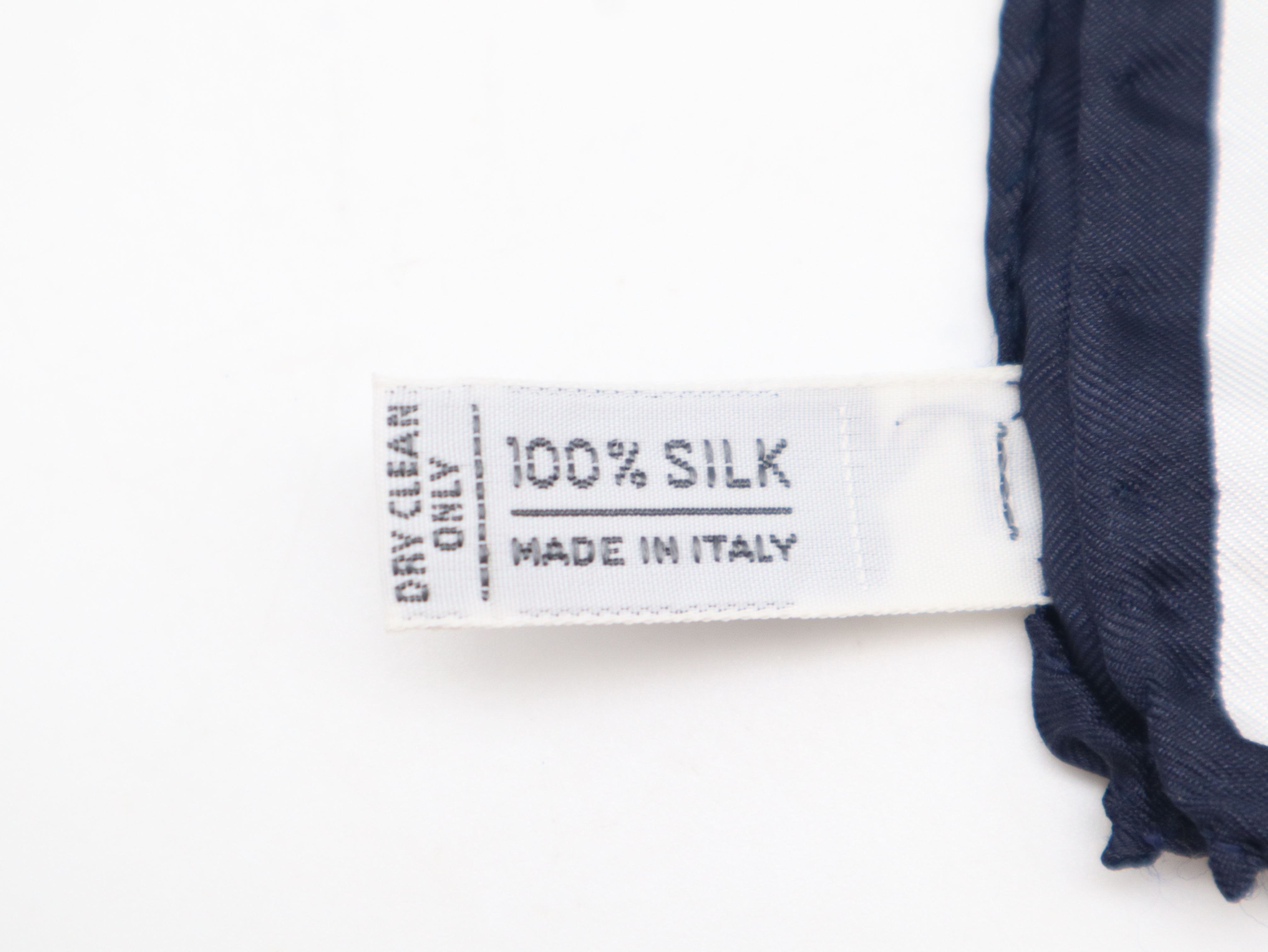 Trotter Silk Scarf, Navy, Other Accessories — view 4