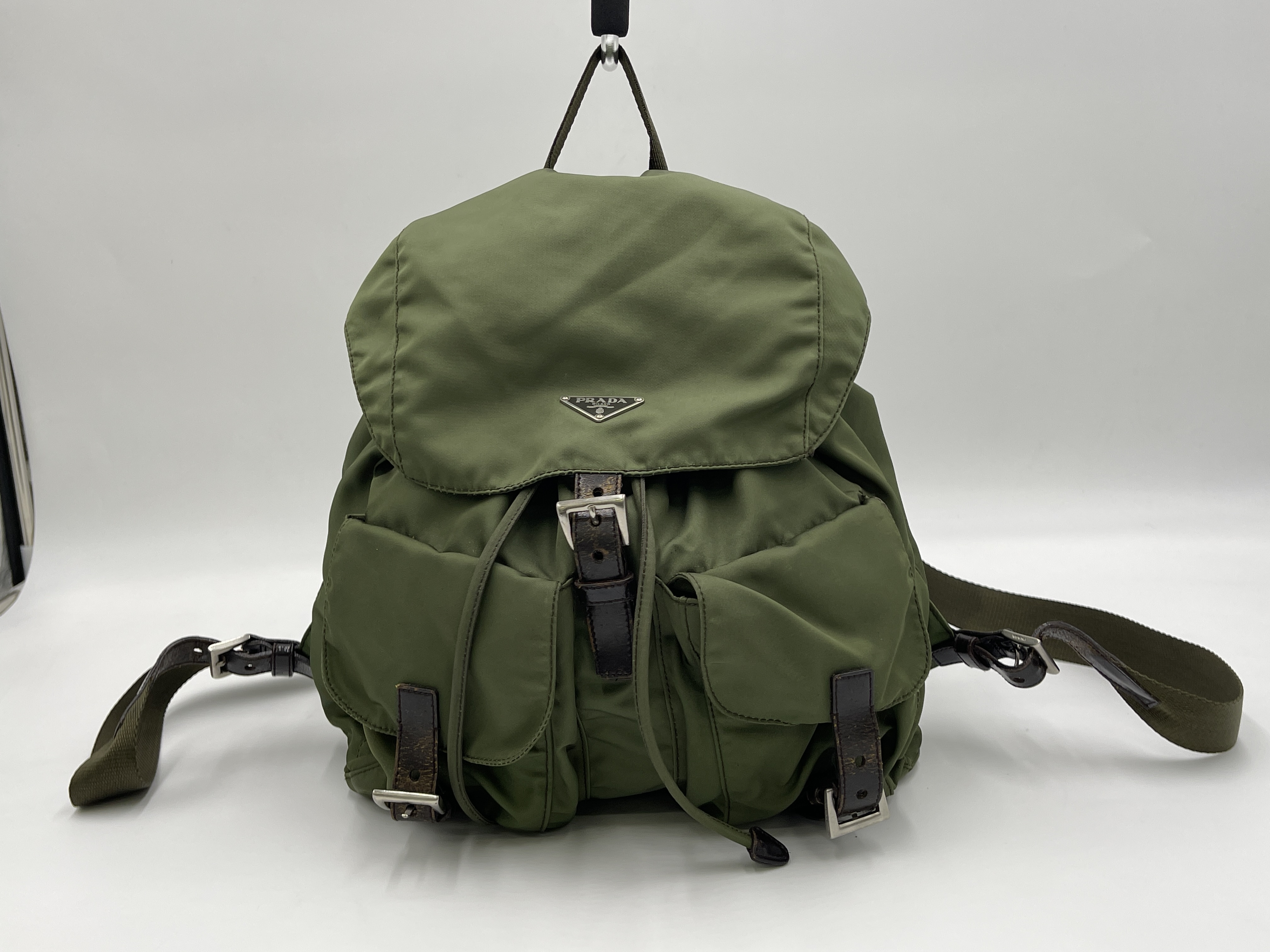 Nylon Backpack, Khaki