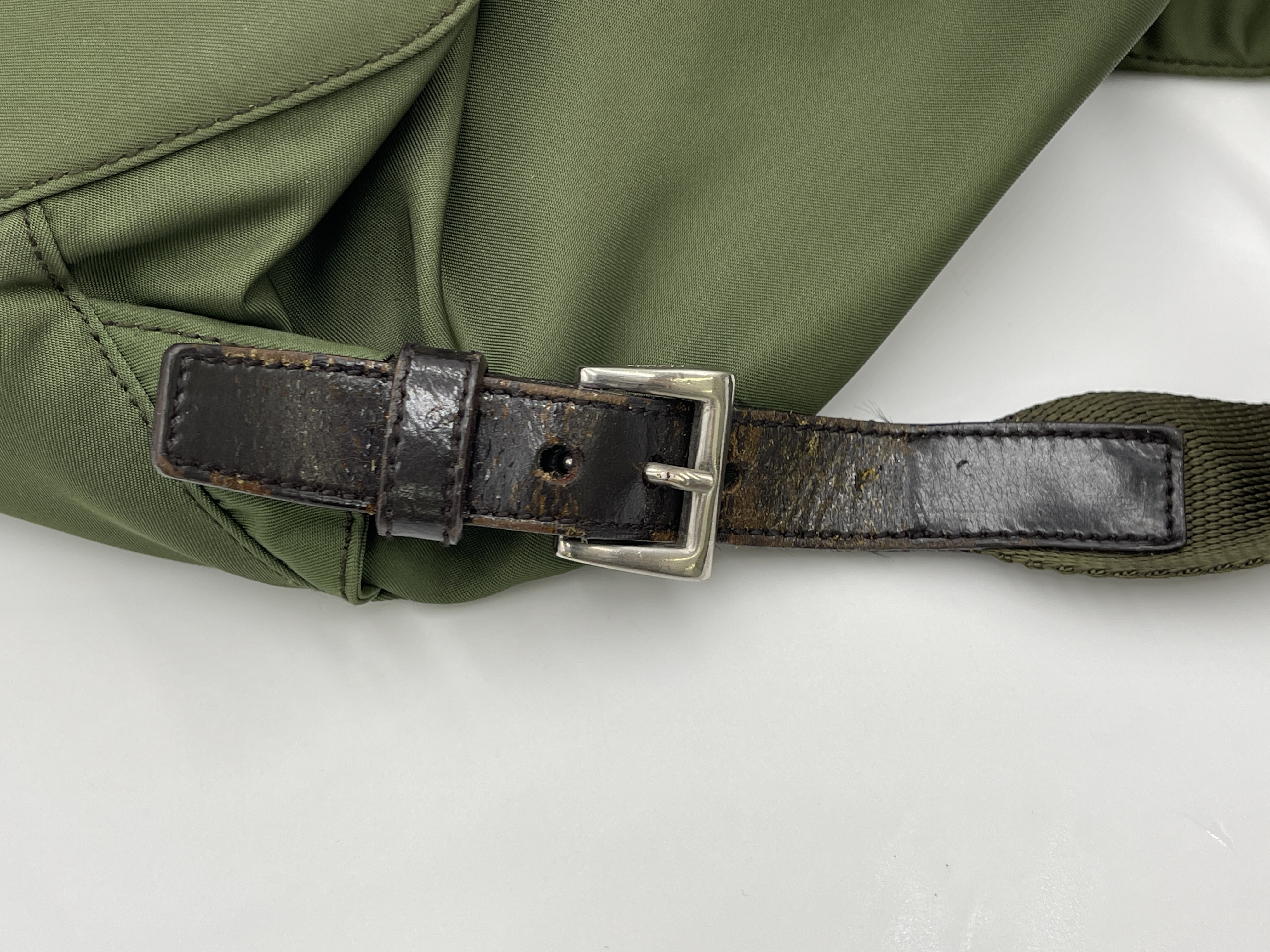 Nylon Backpack, Khaki — view 12