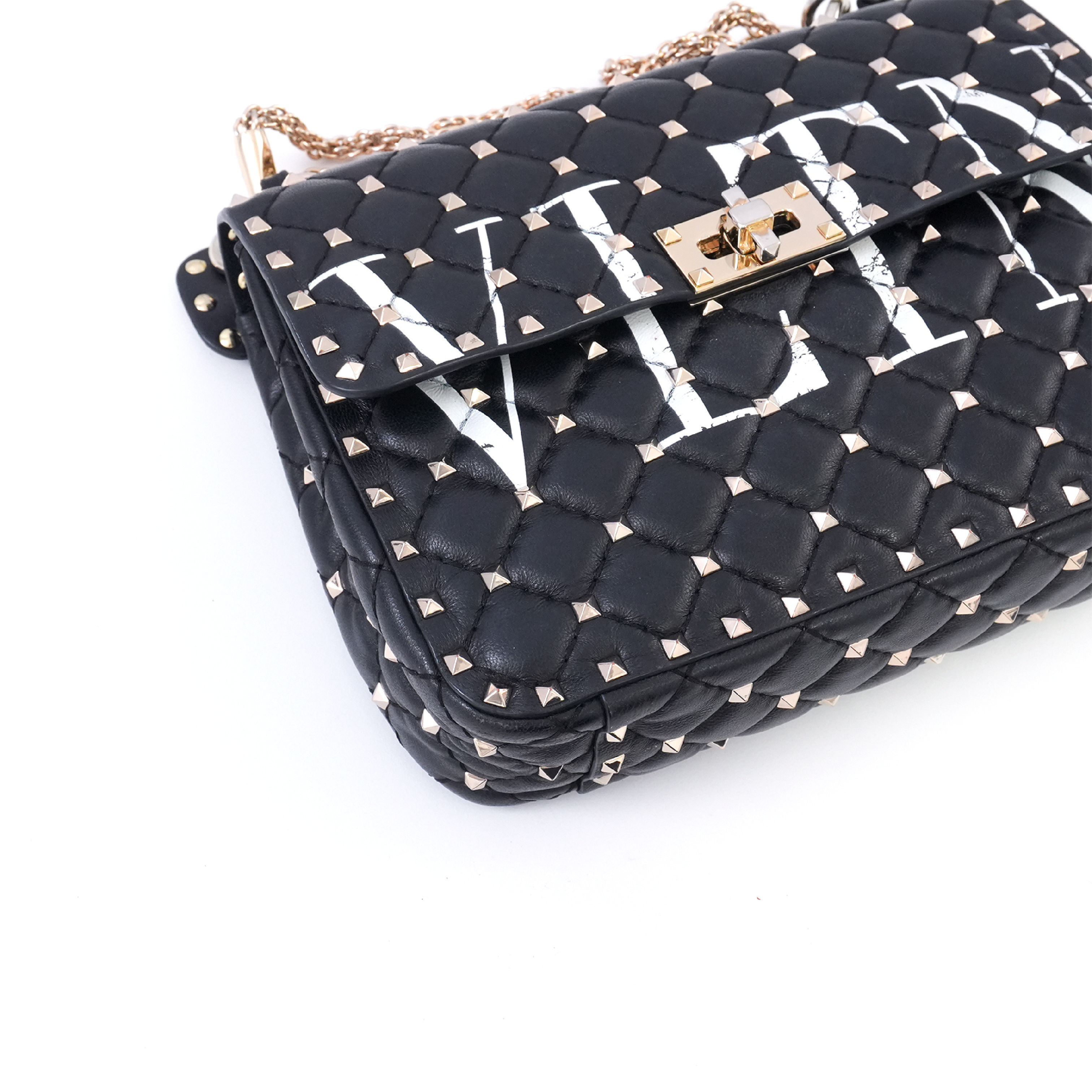 Rockstud 2-way Chain Shoulder Bag with Care Card — view 15