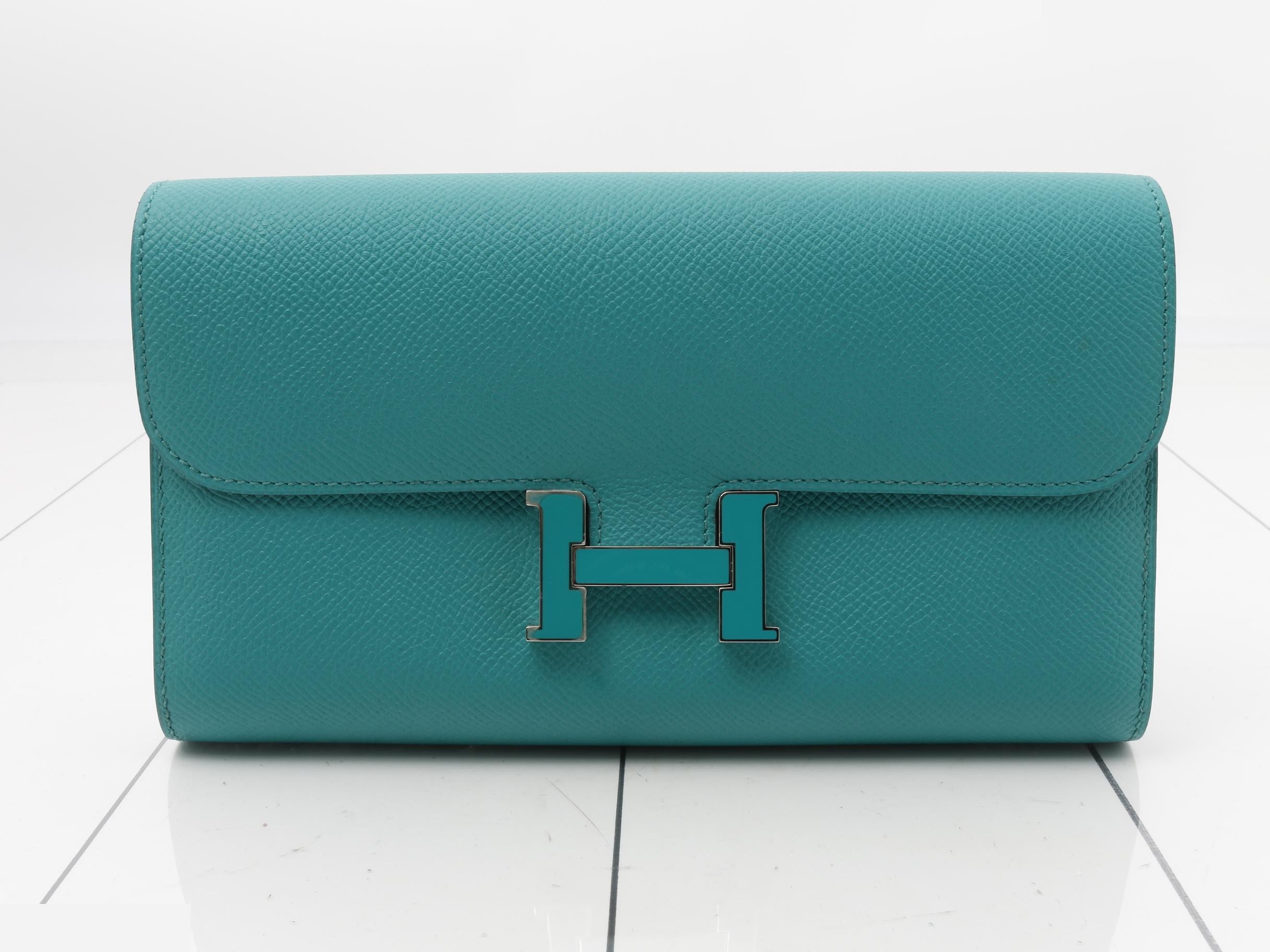 Constance Leather Bi-fold Long Wallet with X Stamp