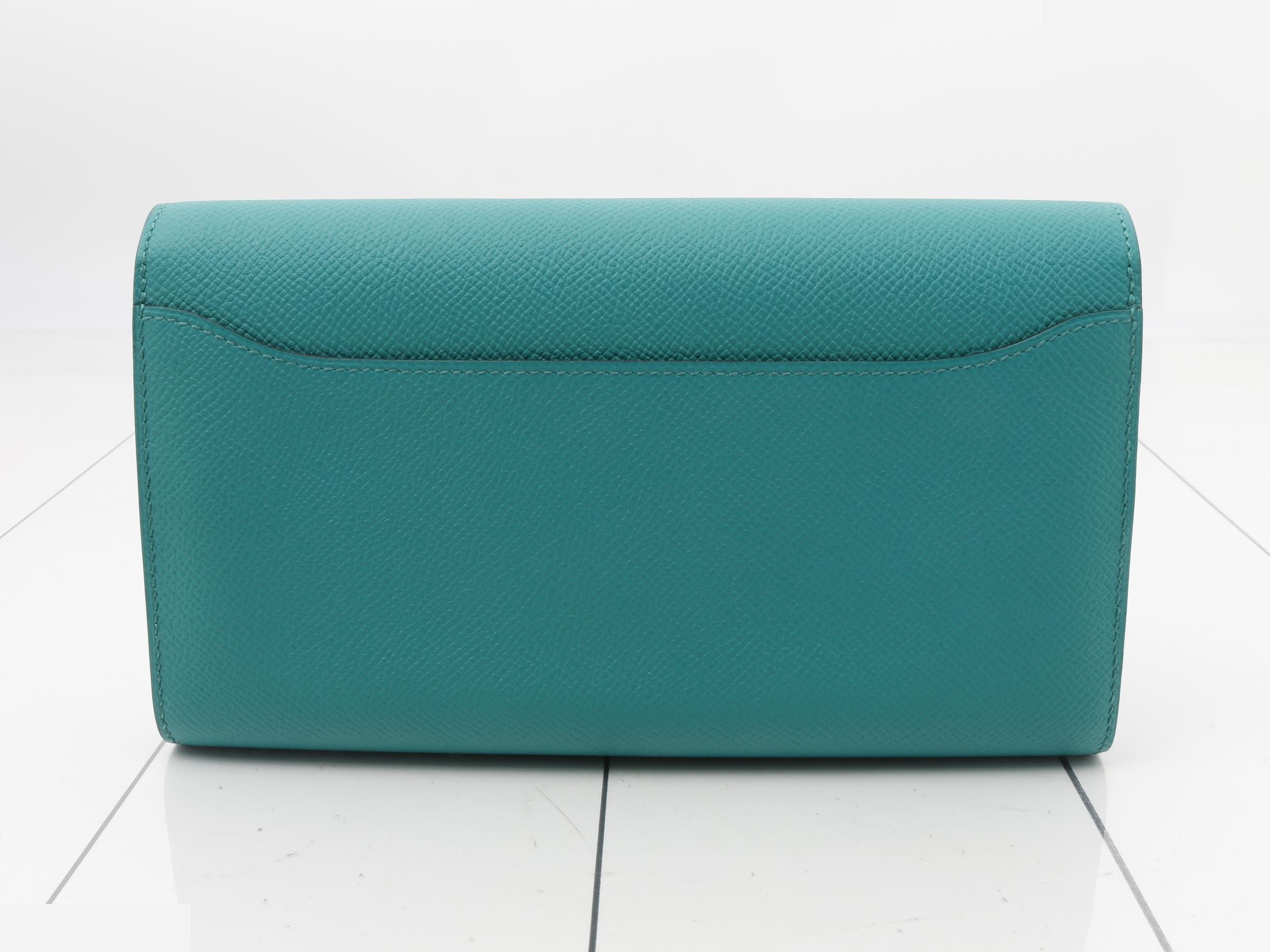 Constance Leather Bi-fold Long Wallet with X Stamp — view 2
