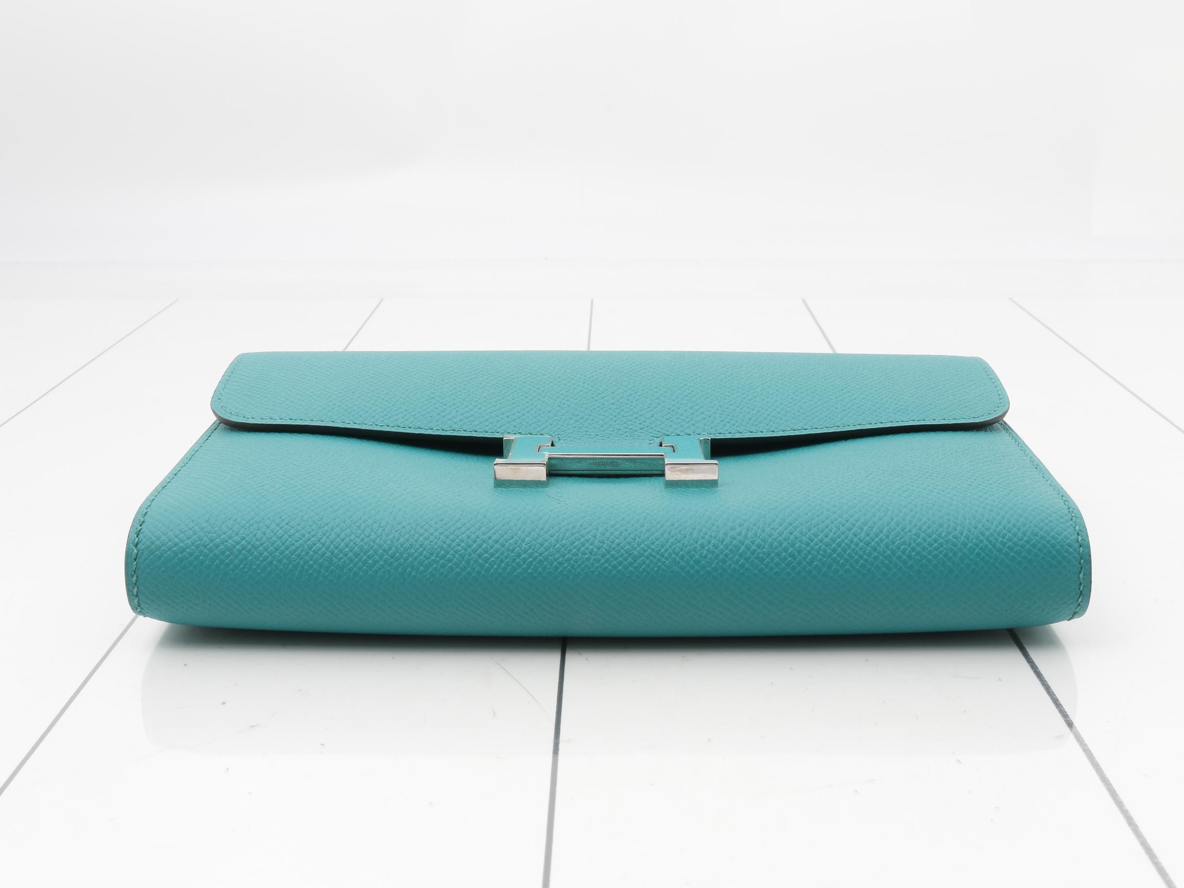 Constance Leather Bi-fold Long Wallet with X Stamp — view 3