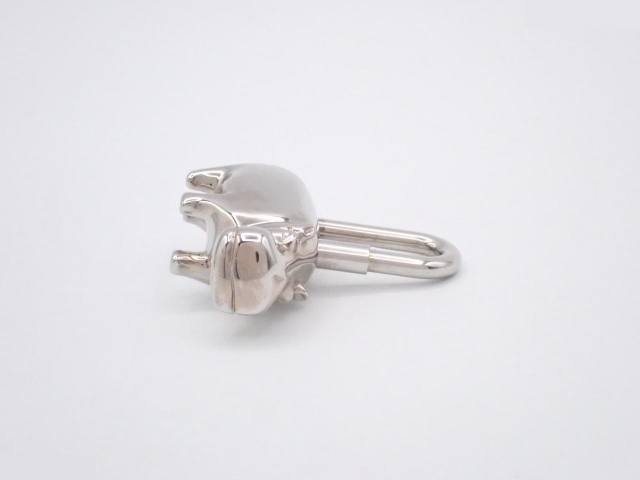 Hippopotamus Cadena Charm, Silver — view 3