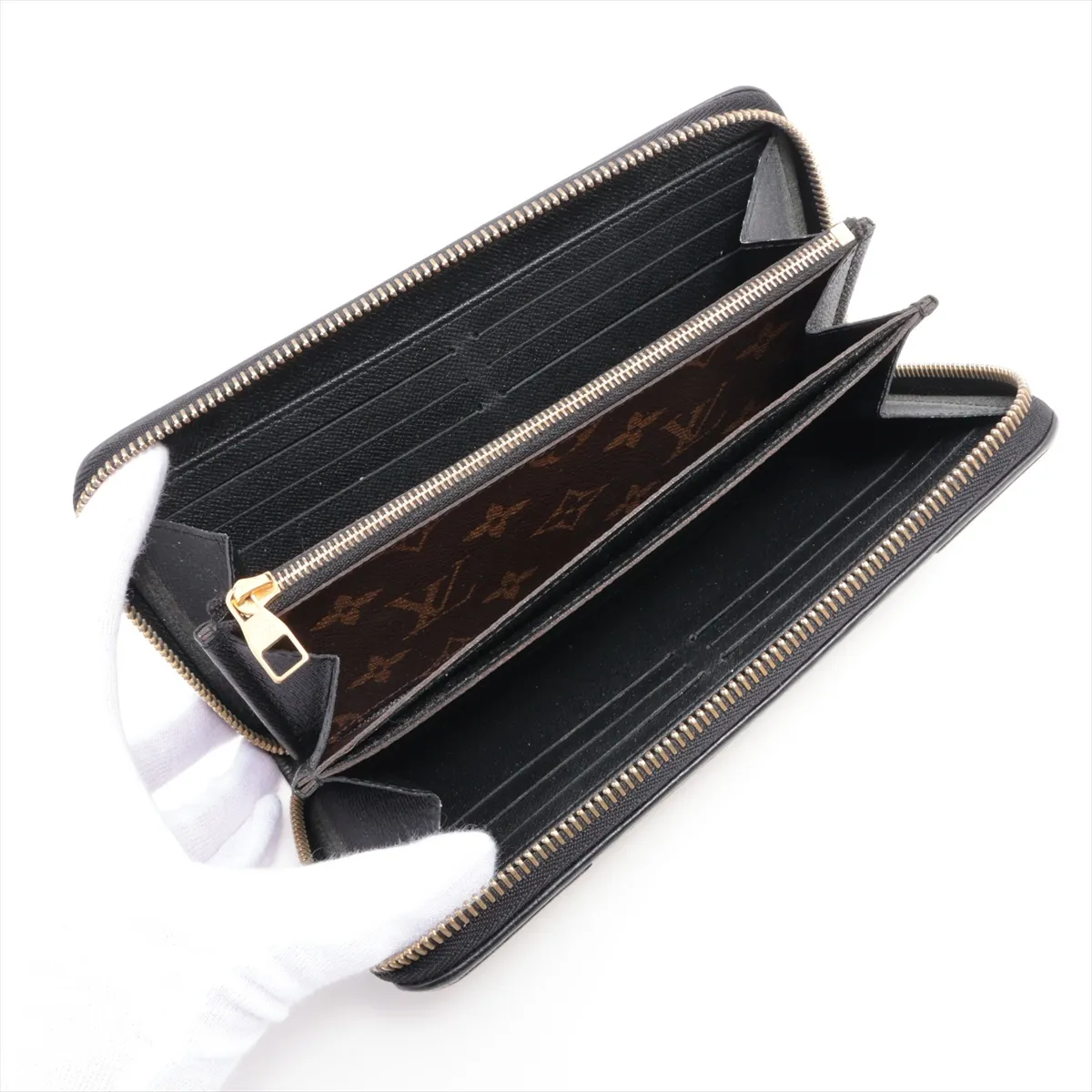 Monogram Zippy Wallet Retiro M61855 MI4117 Noir Round Zip Wallet — view 3