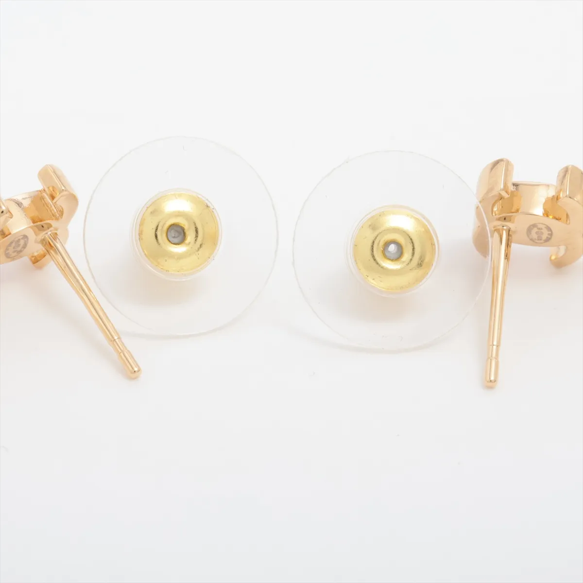 Coco Mark B26B Earrings (Pair) GP x Faux Pearl Gold Scratches — view 4