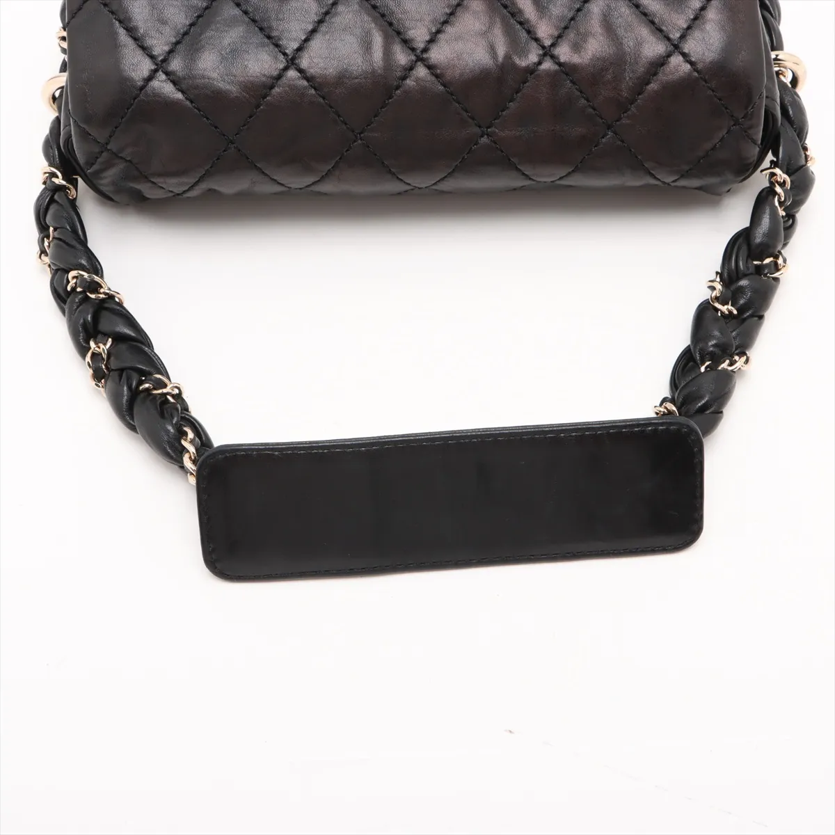 Matelasse Lambskin Chain Shoulder Bag Black Gold Hardware 11082063 11th Series — view 5