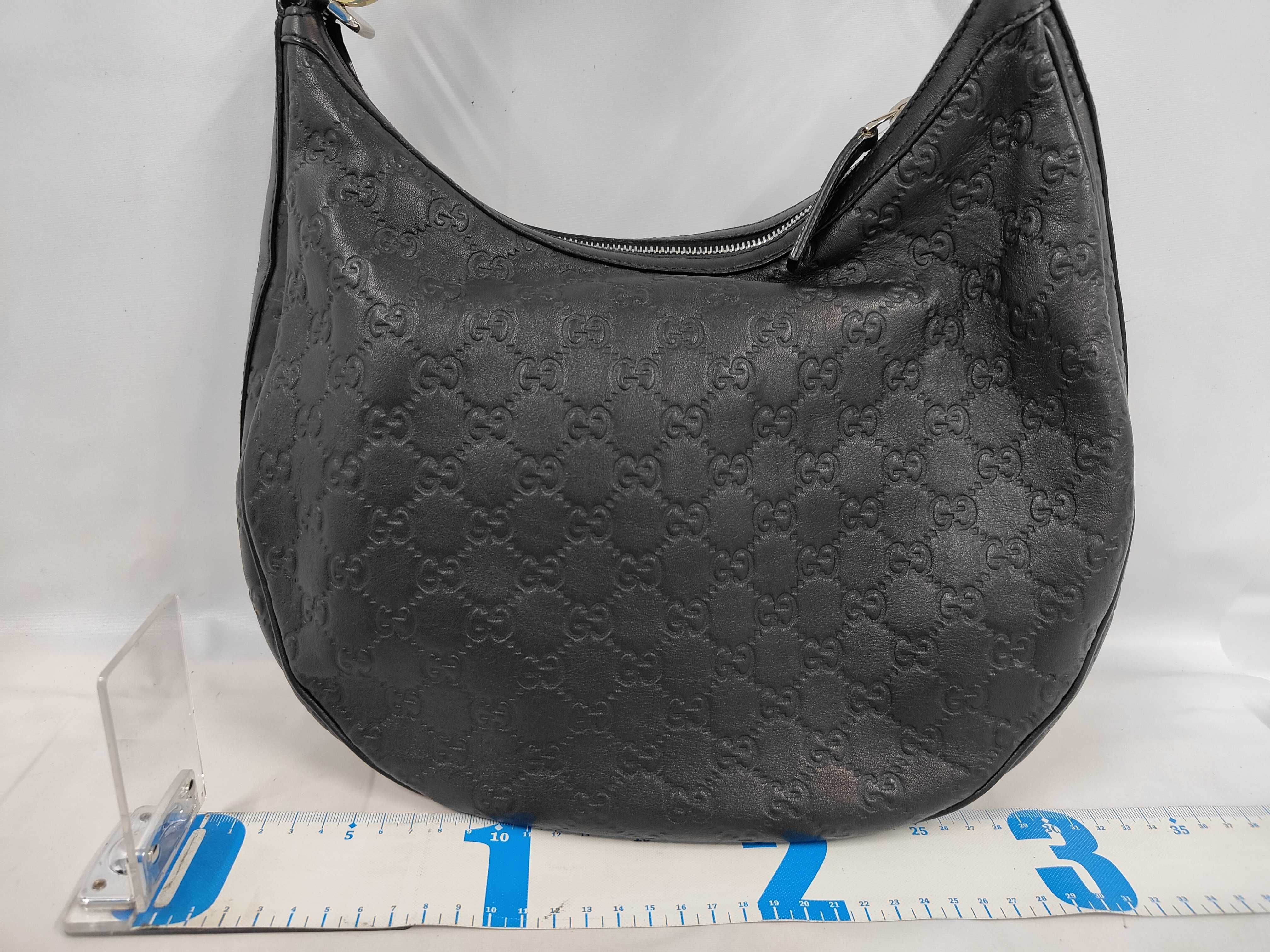 Black Leather Pea Shoulder Bag — view 2