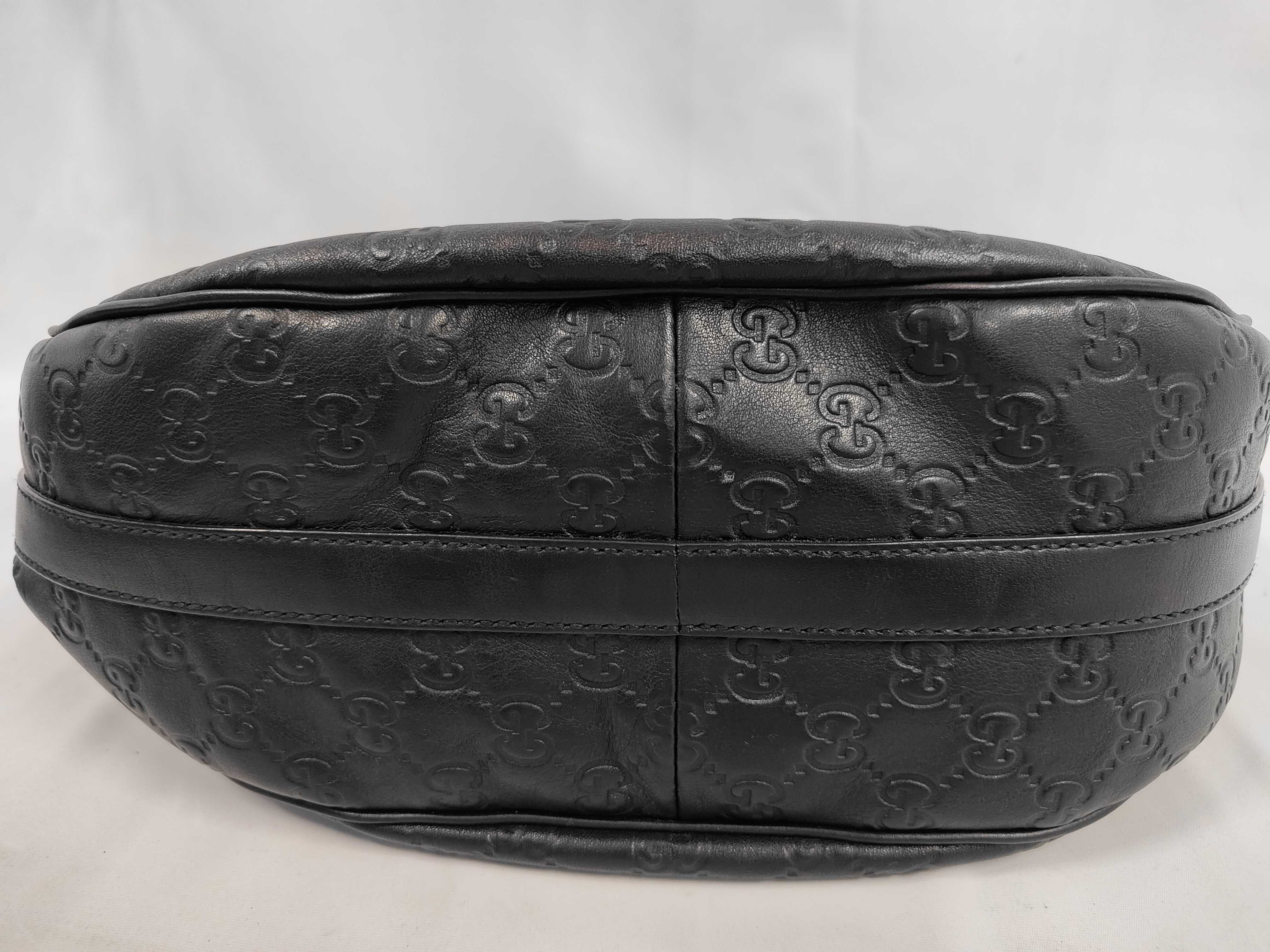 Black Leather Pea Shoulder Bag — view 4