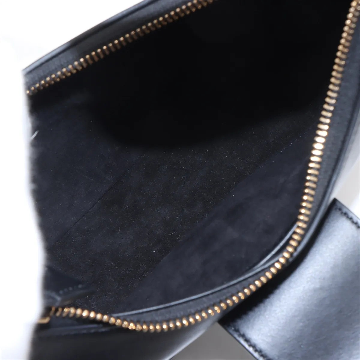 Triomphe Ava Leather Shoulder Bag, Black — view 6