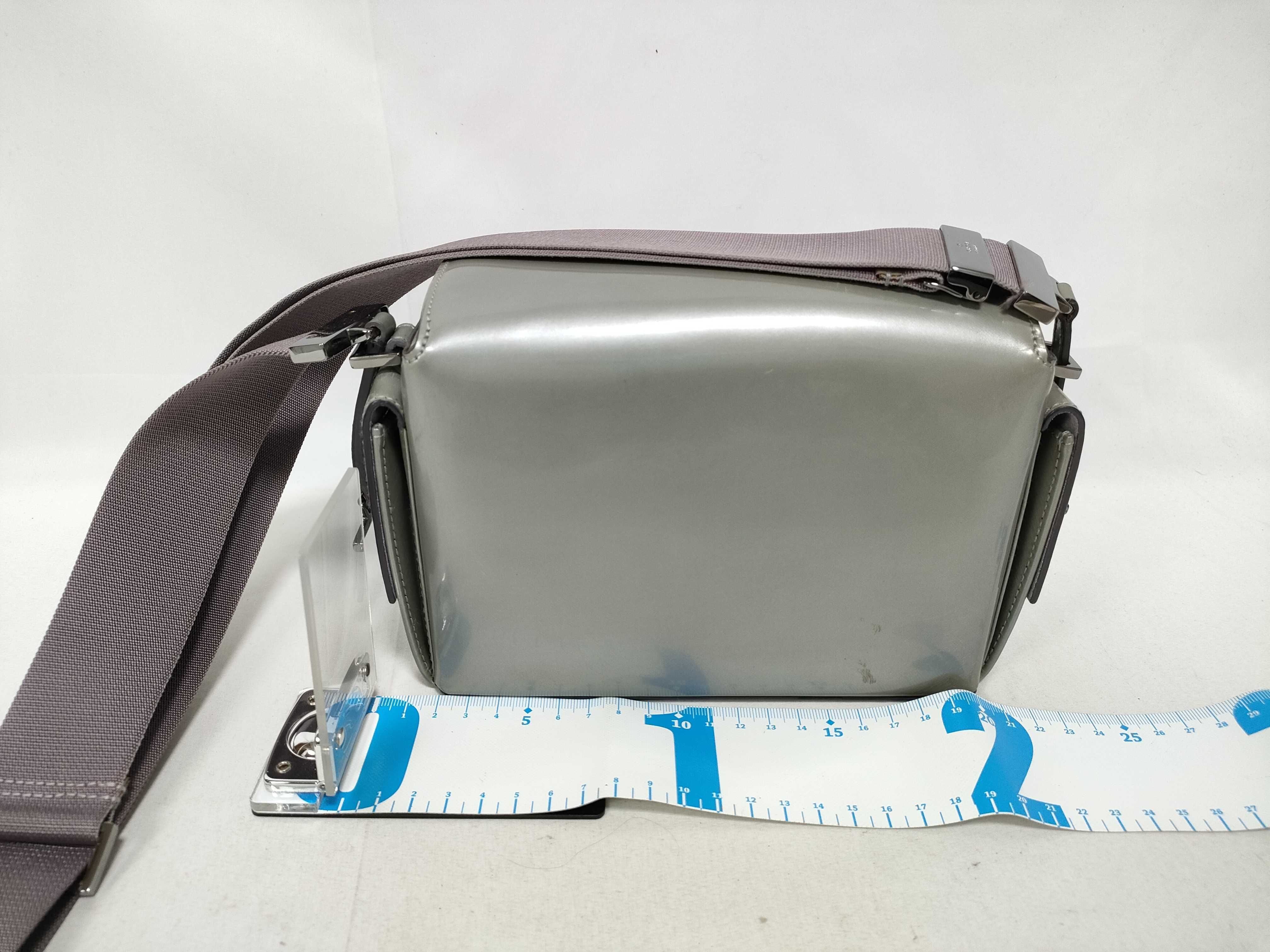 All-Leather Embossed Logo Shoulder Bag — view 2