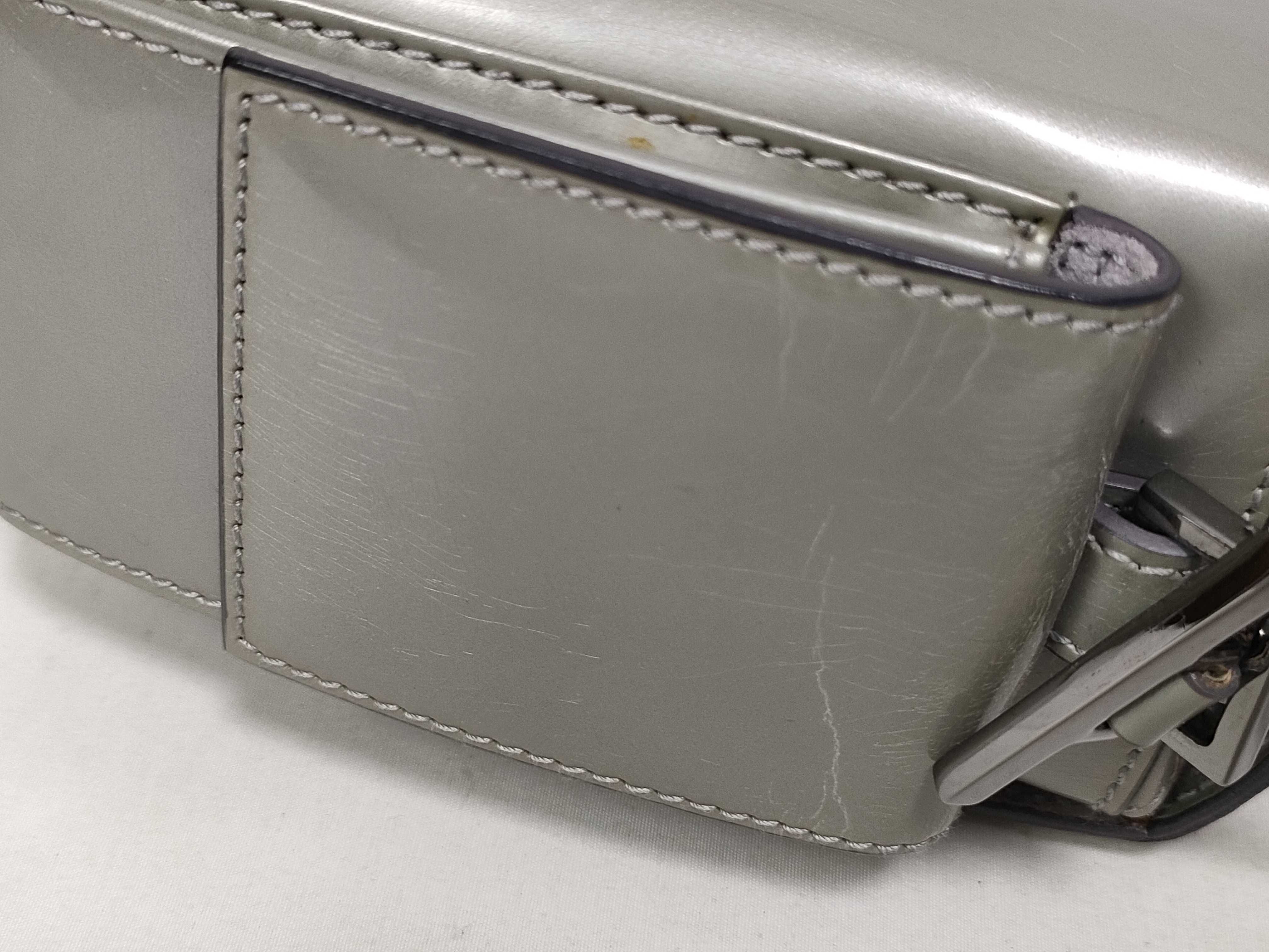 All-Leather Embossed Logo Shoulder Bag — view 12