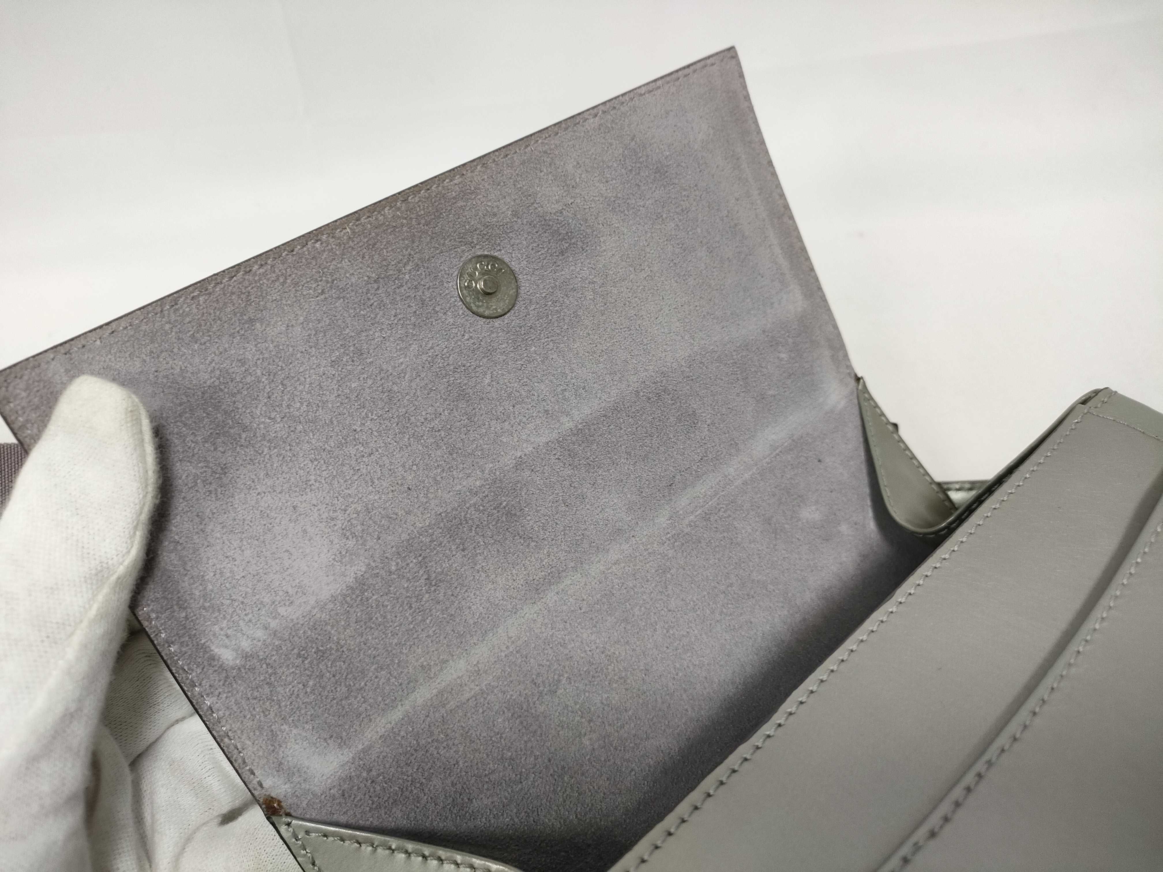 All-Leather Embossed Logo Shoulder Bag — view 13