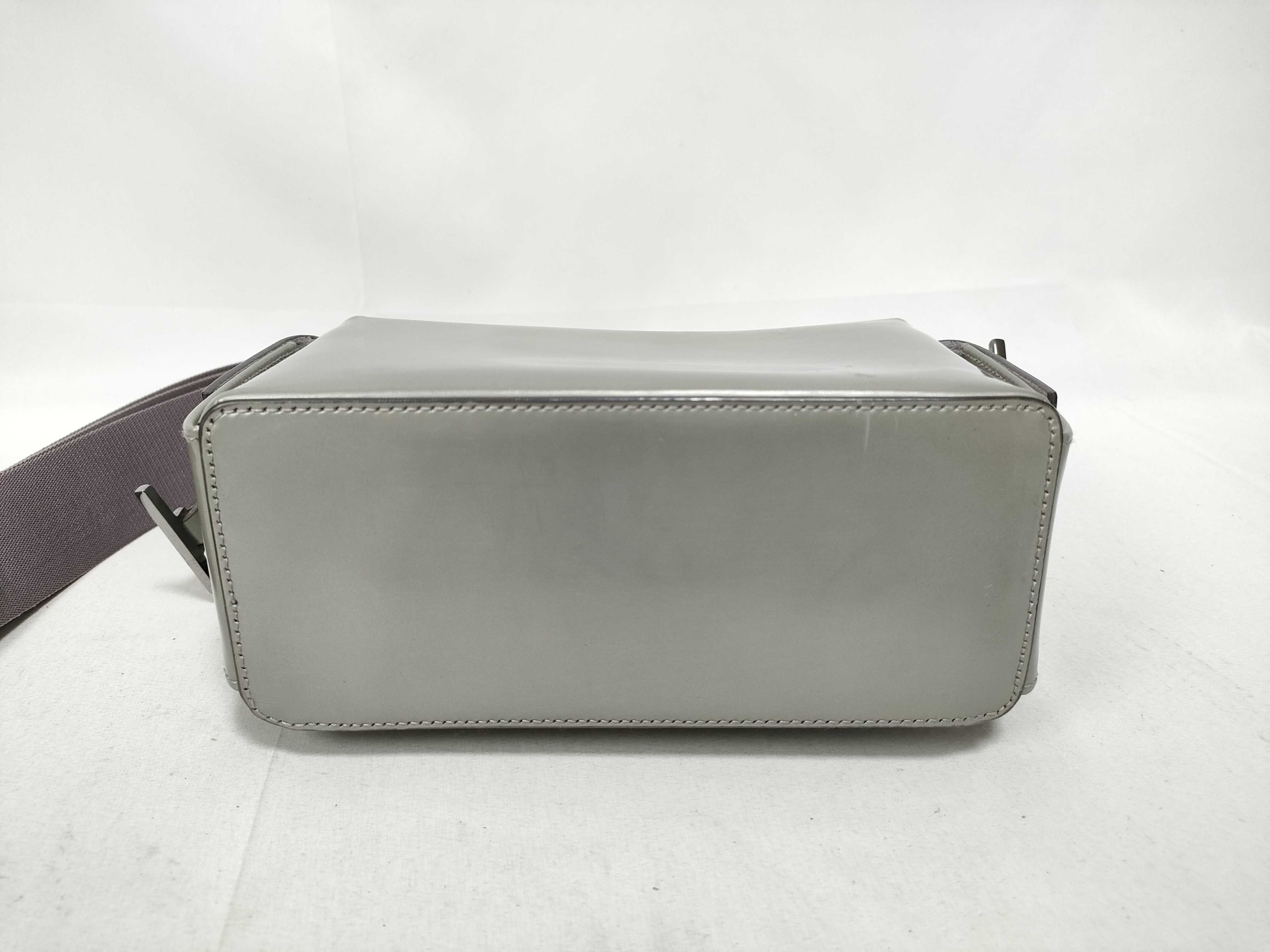 All-Leather Embossed Logo Shoulder Bag — view 3