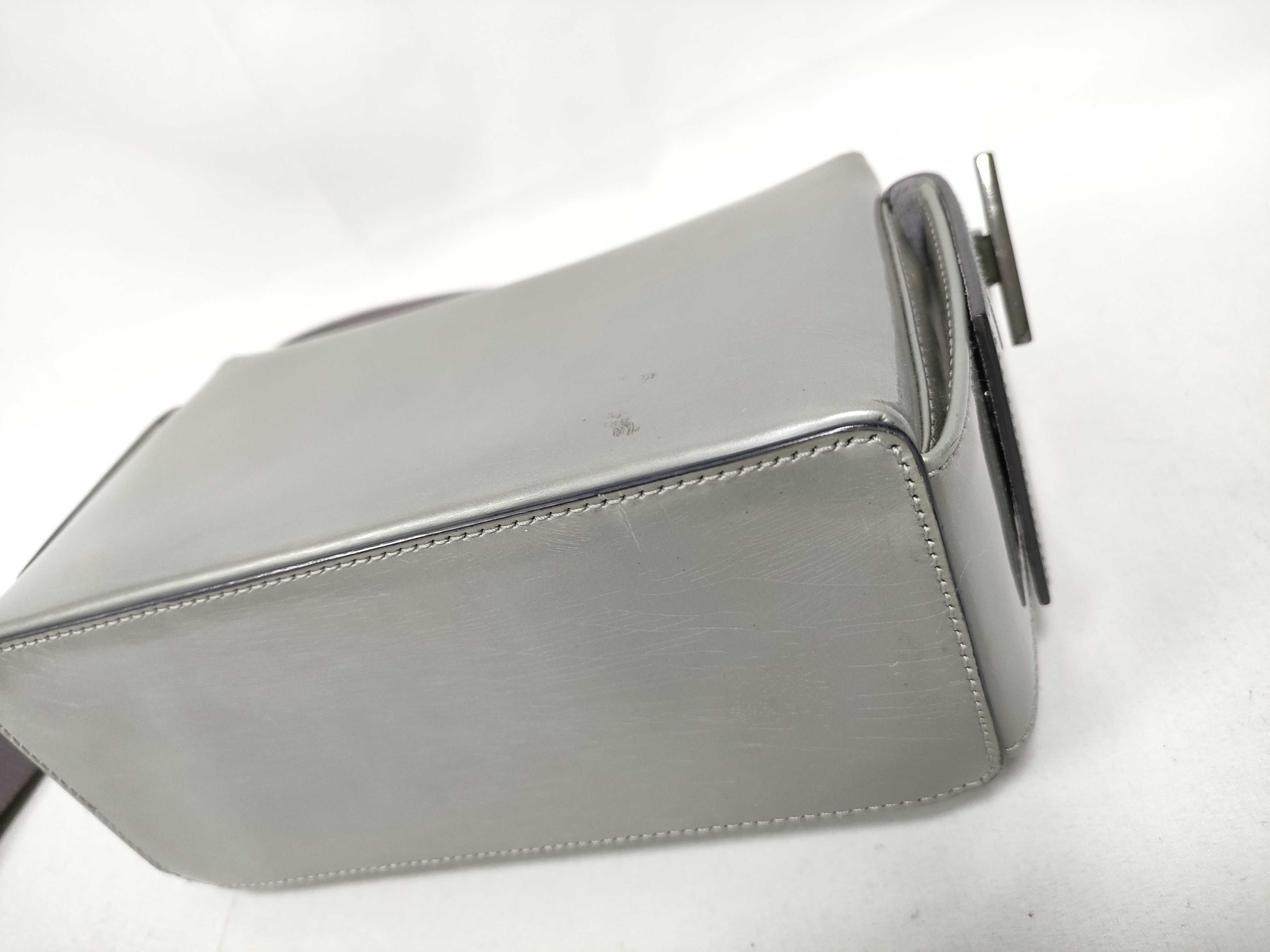 All-Leather Embossed Logo Shoulder Bag — view 4