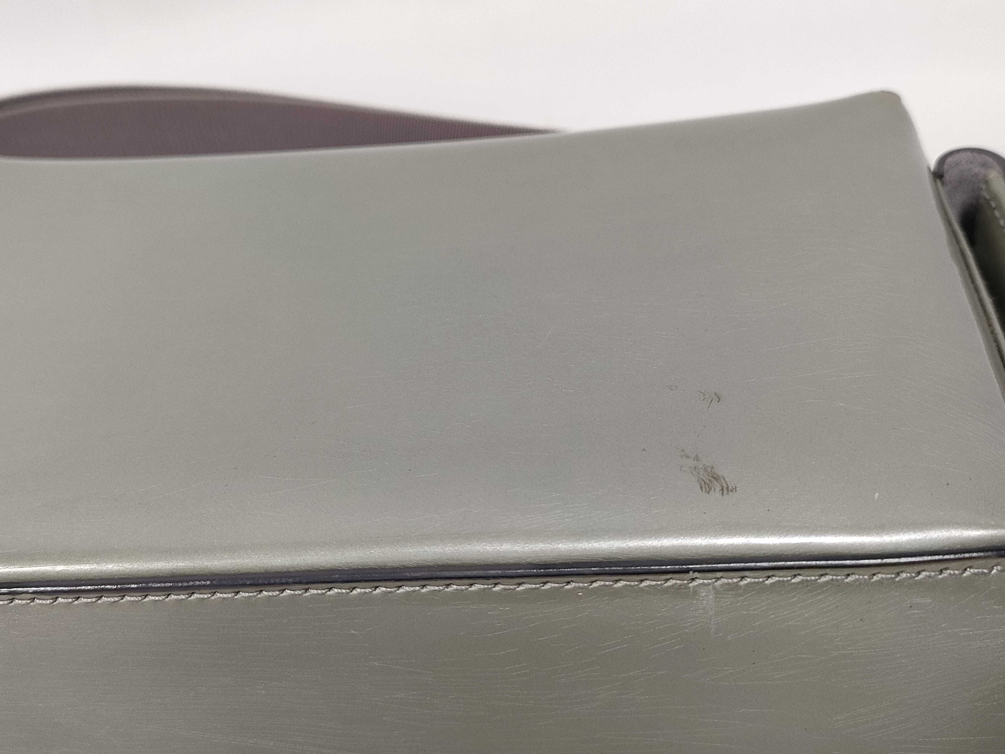 All-Leather Embossed Logo Shoulder Bag — view 5