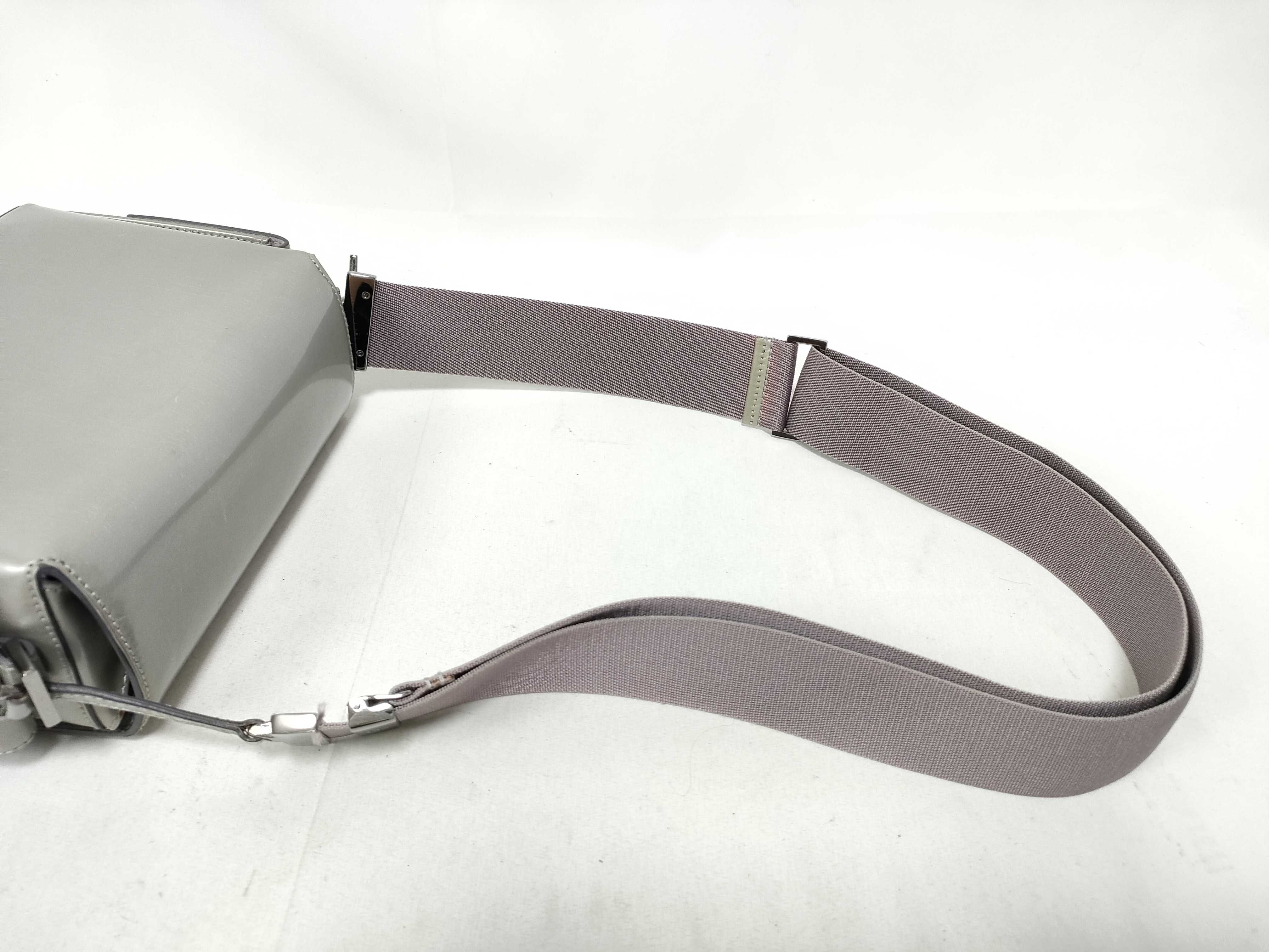 All-Leather Embossed Logo Shoulder Bag — view 9