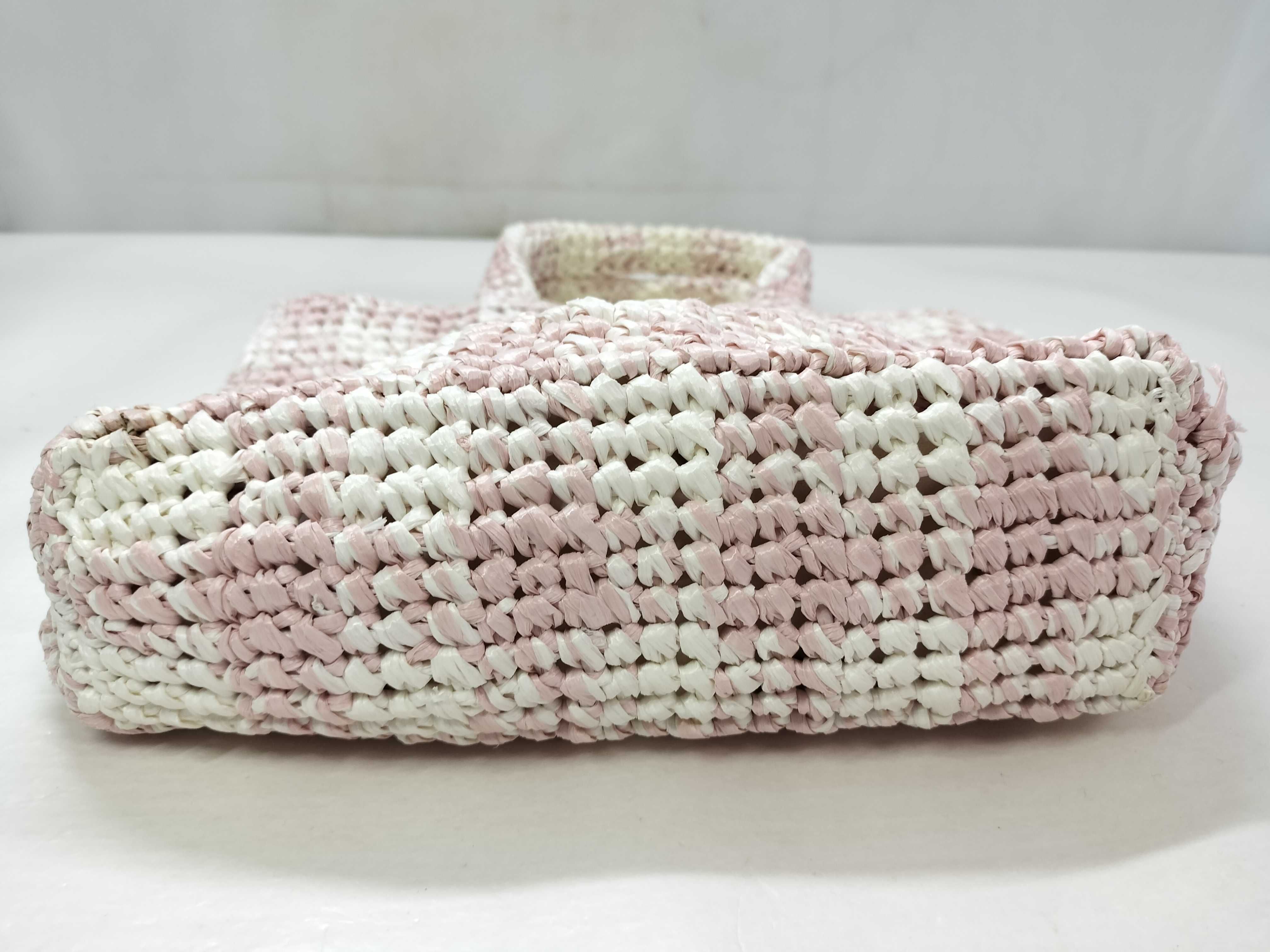 Raffia Handbag Pink x White Handbag — view 11