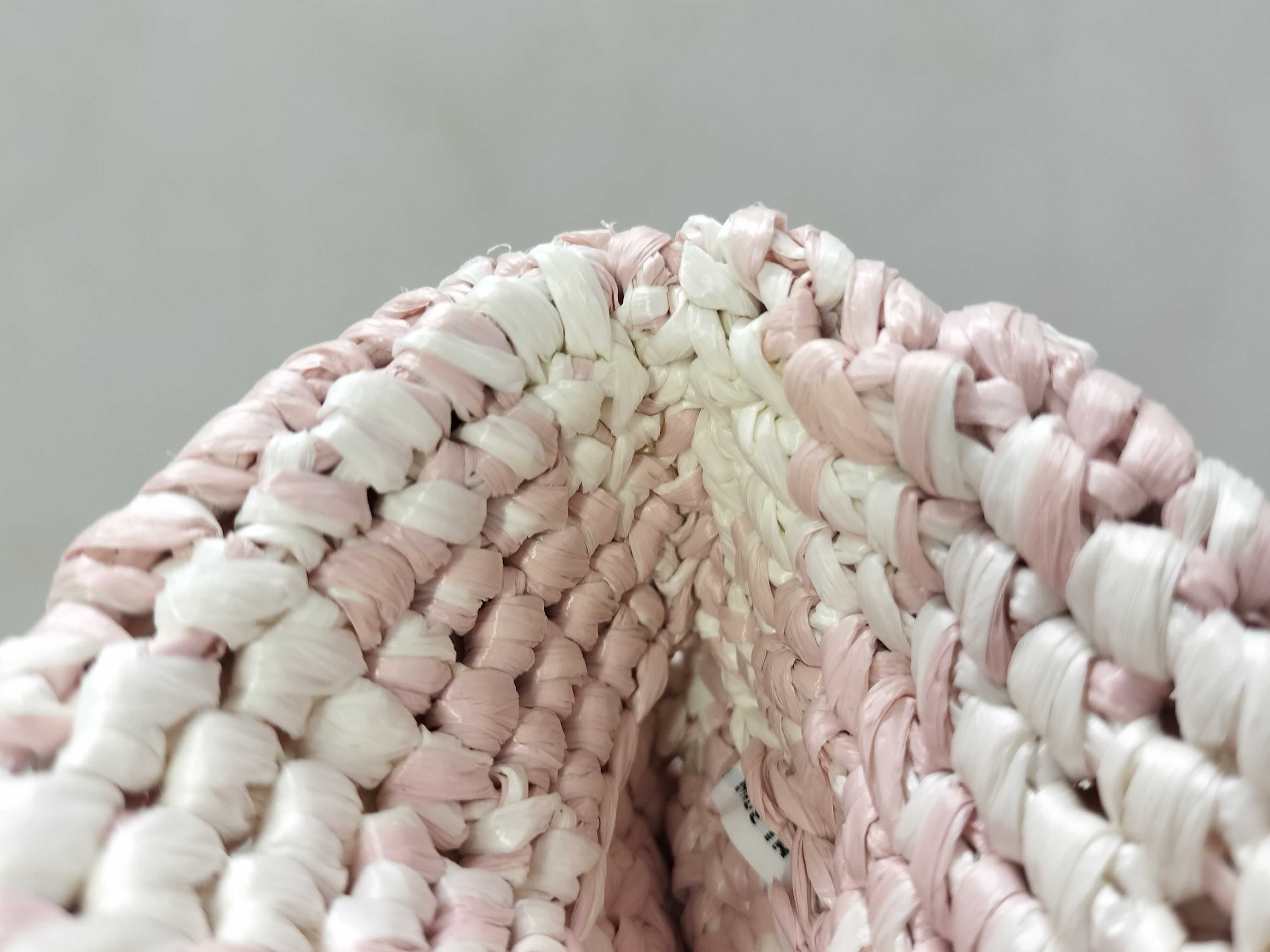 Raffia Handbag Pink x White Handbag — view 10