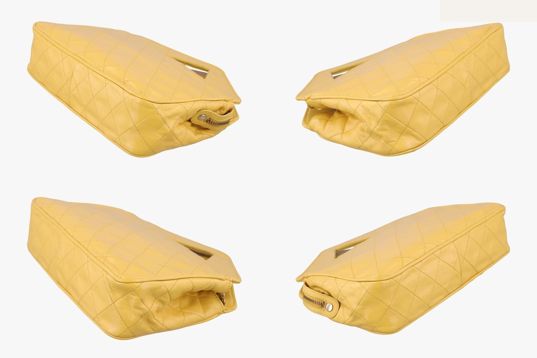 Matelassé Tassel Lambskin Yellow — view 4