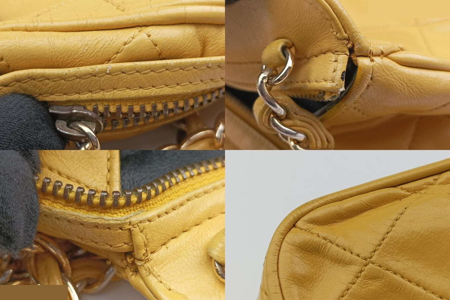 Matelassé Tassel Lambskin Yellow — view 9