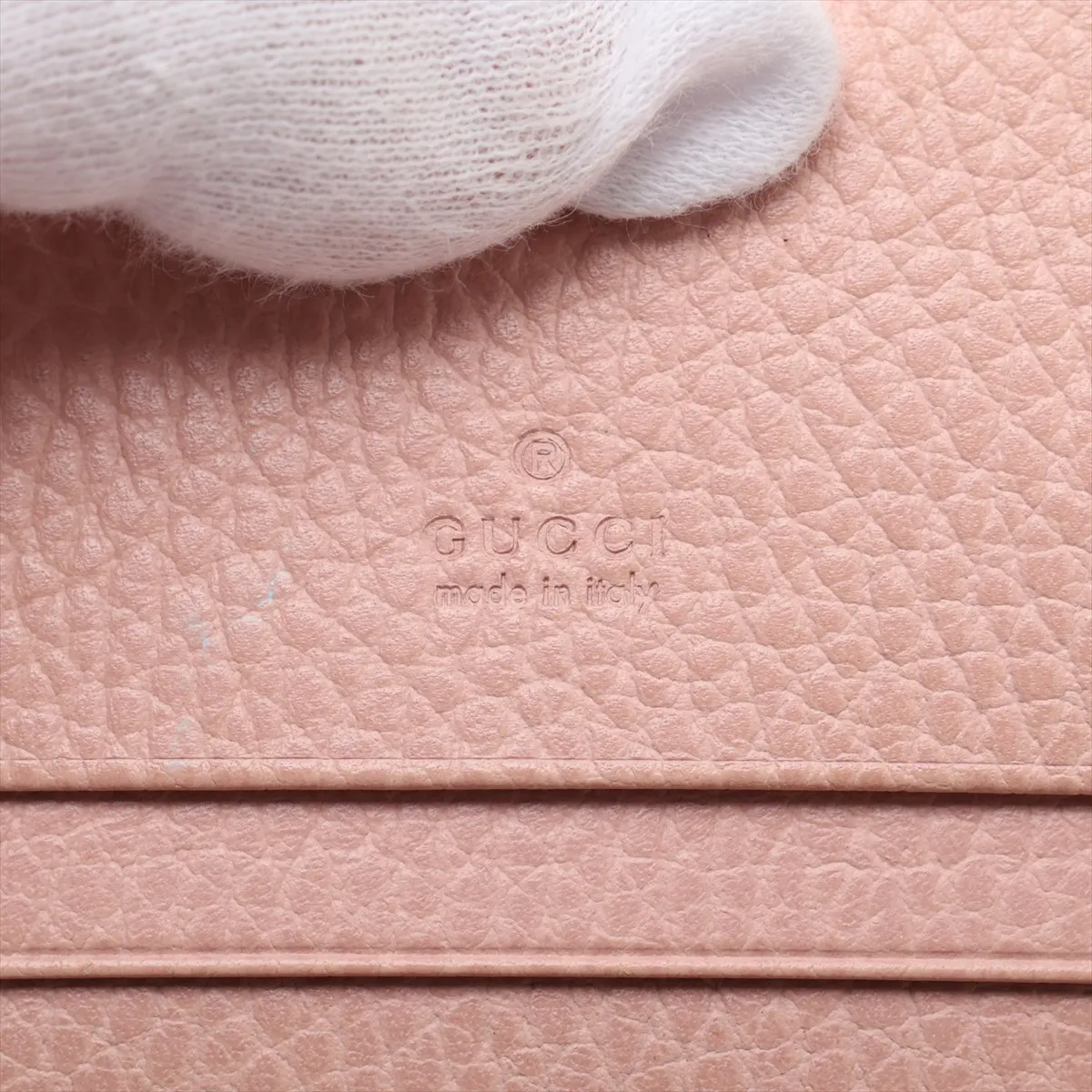 GG Marmont 456126 Leather Compact Wallet Pink — view 6
