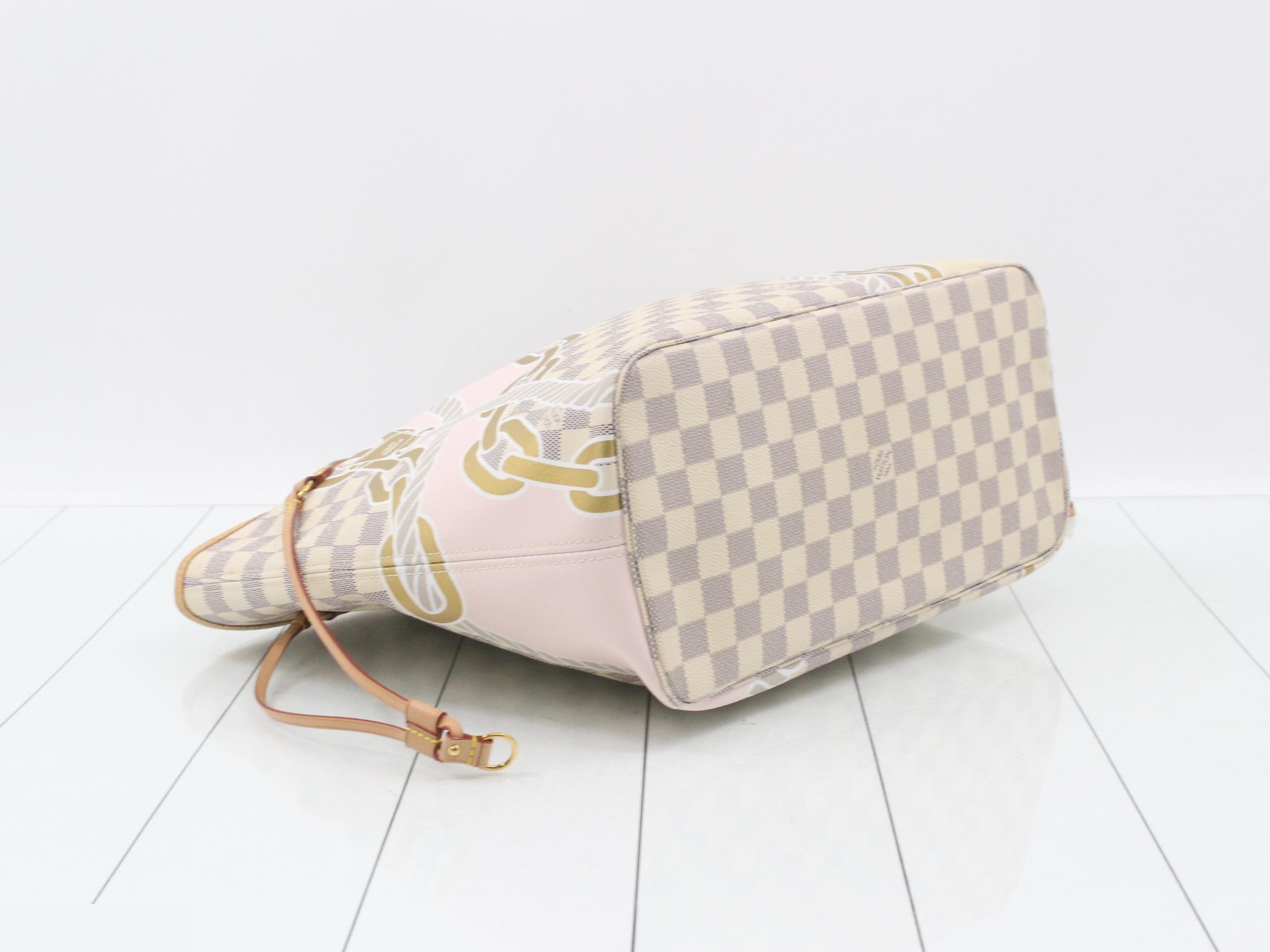 Damier Azur Neverfull MM Nautical Tote Bag with Pouch — view 5
