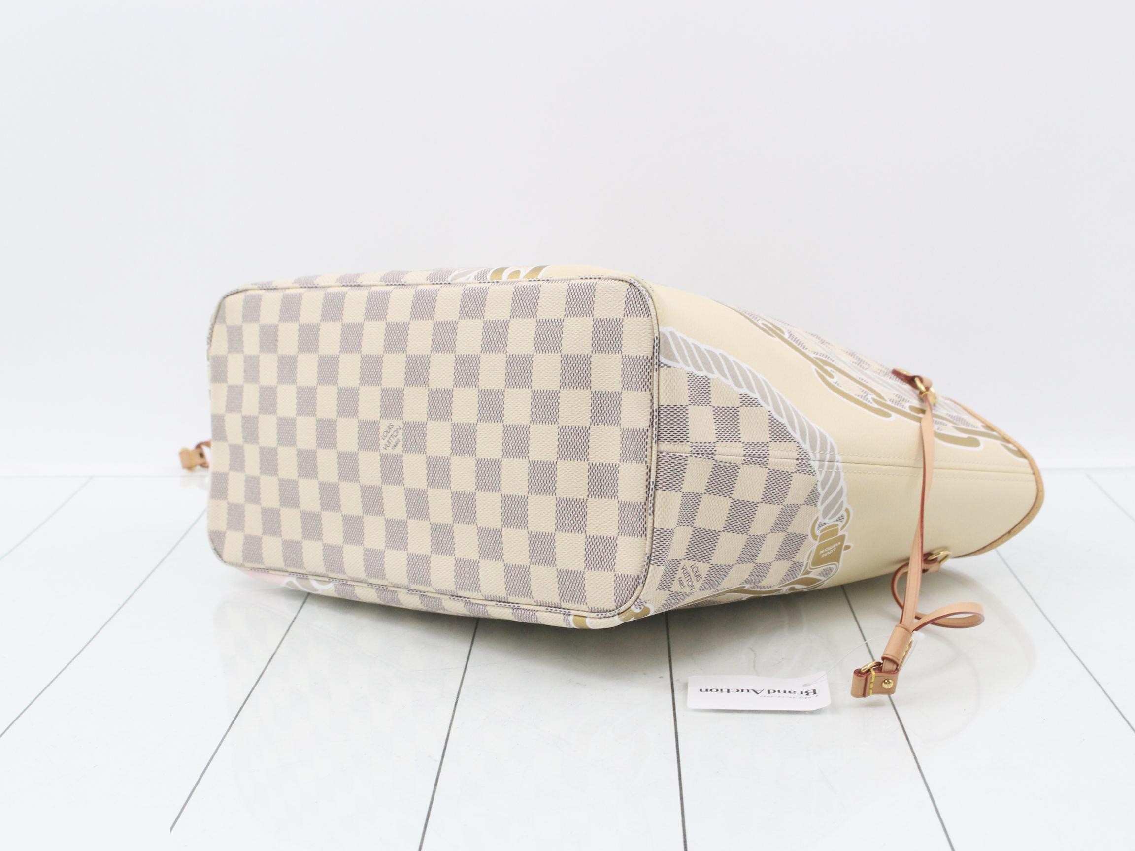 Damier Azur Neverfull MM Nautical Tote Bag with Pouch — view 6