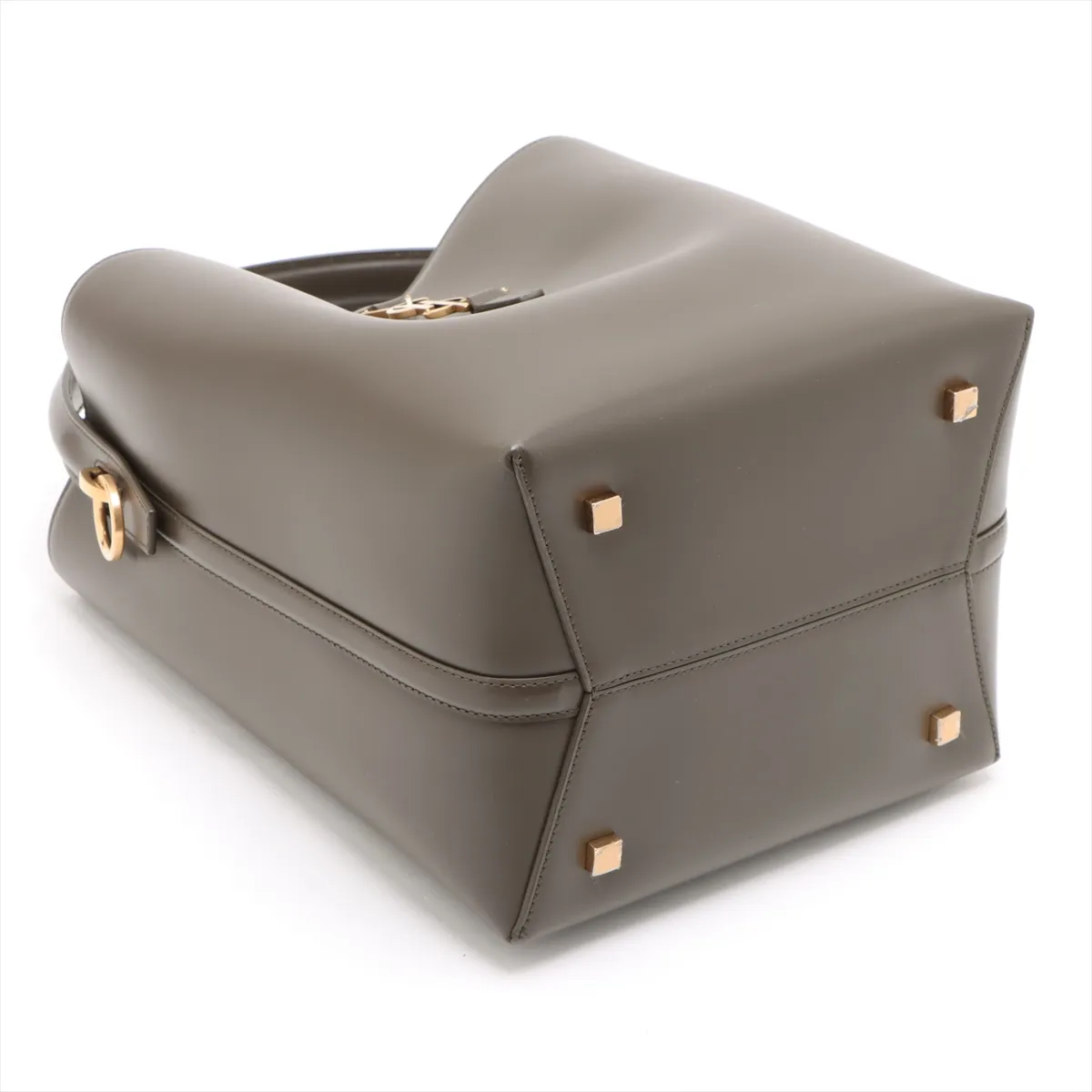 LE 37 Leather 2-Way Shoulder Bag, Khaki, 742828 — view 4