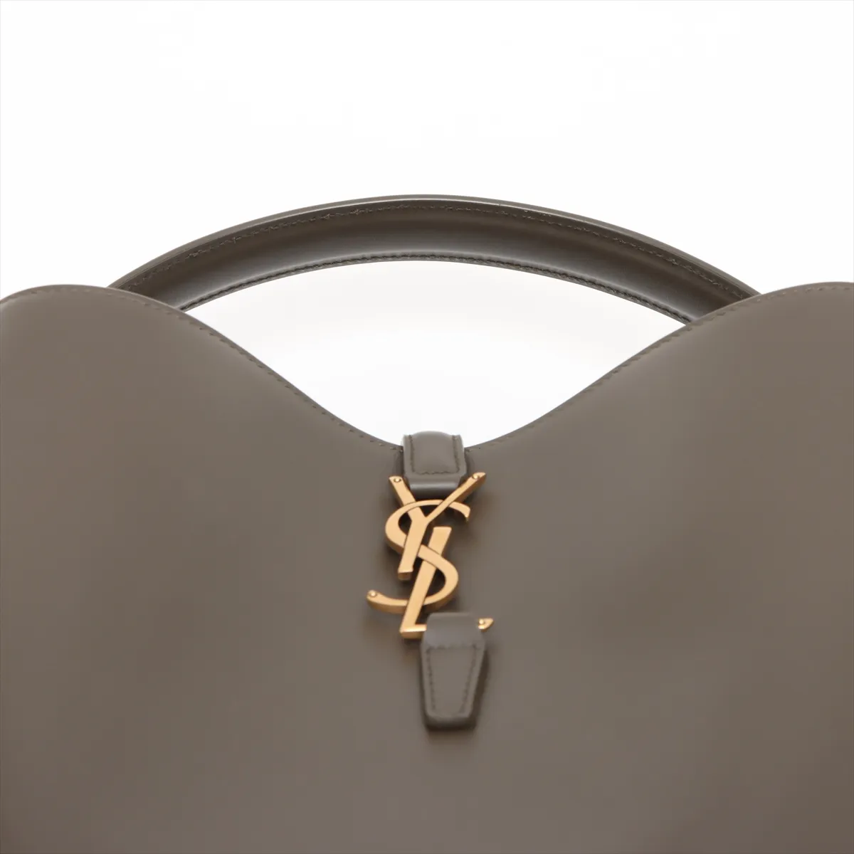 LE 37 Leather 2-Way Shoulder Bag, Khaki, 742828 — view 6