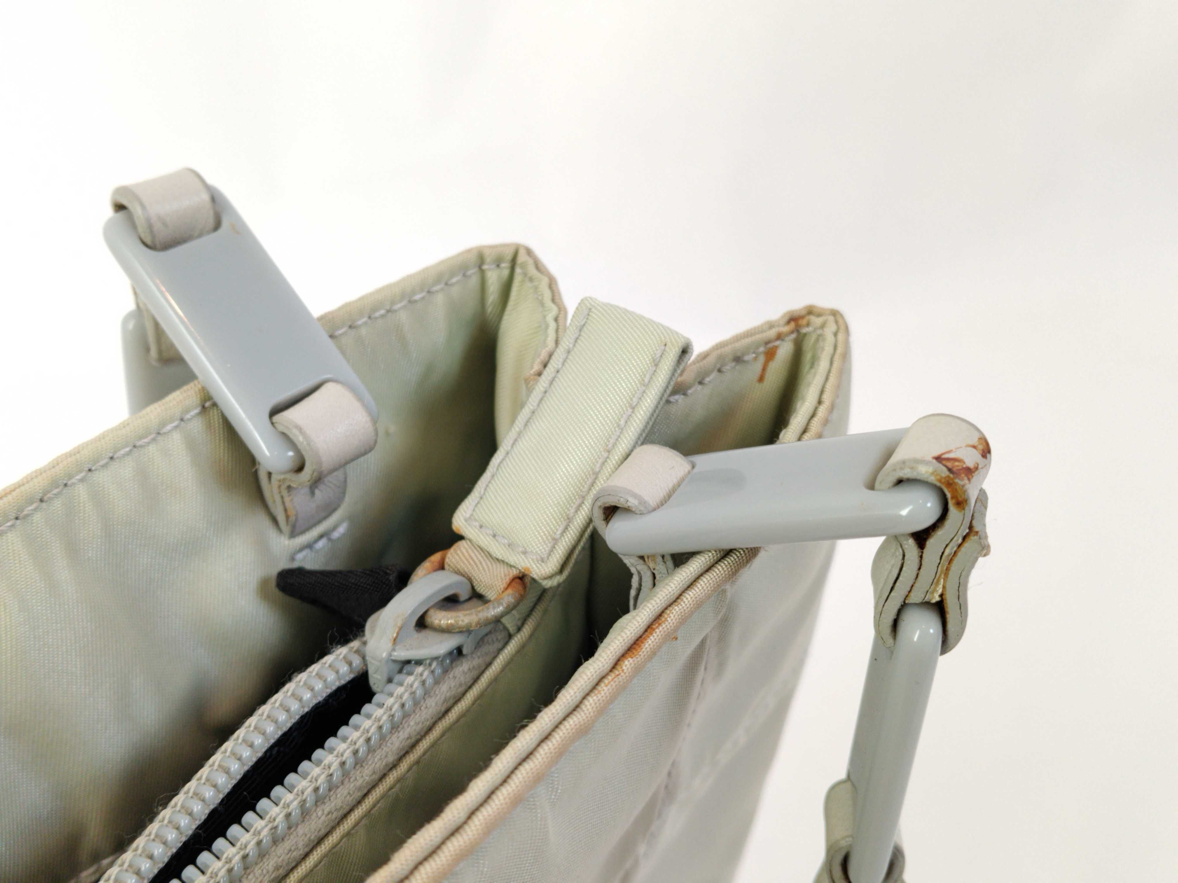 Nylon A. Prada Plastic Chain Bag Nylon Gray Handbag — view 13
