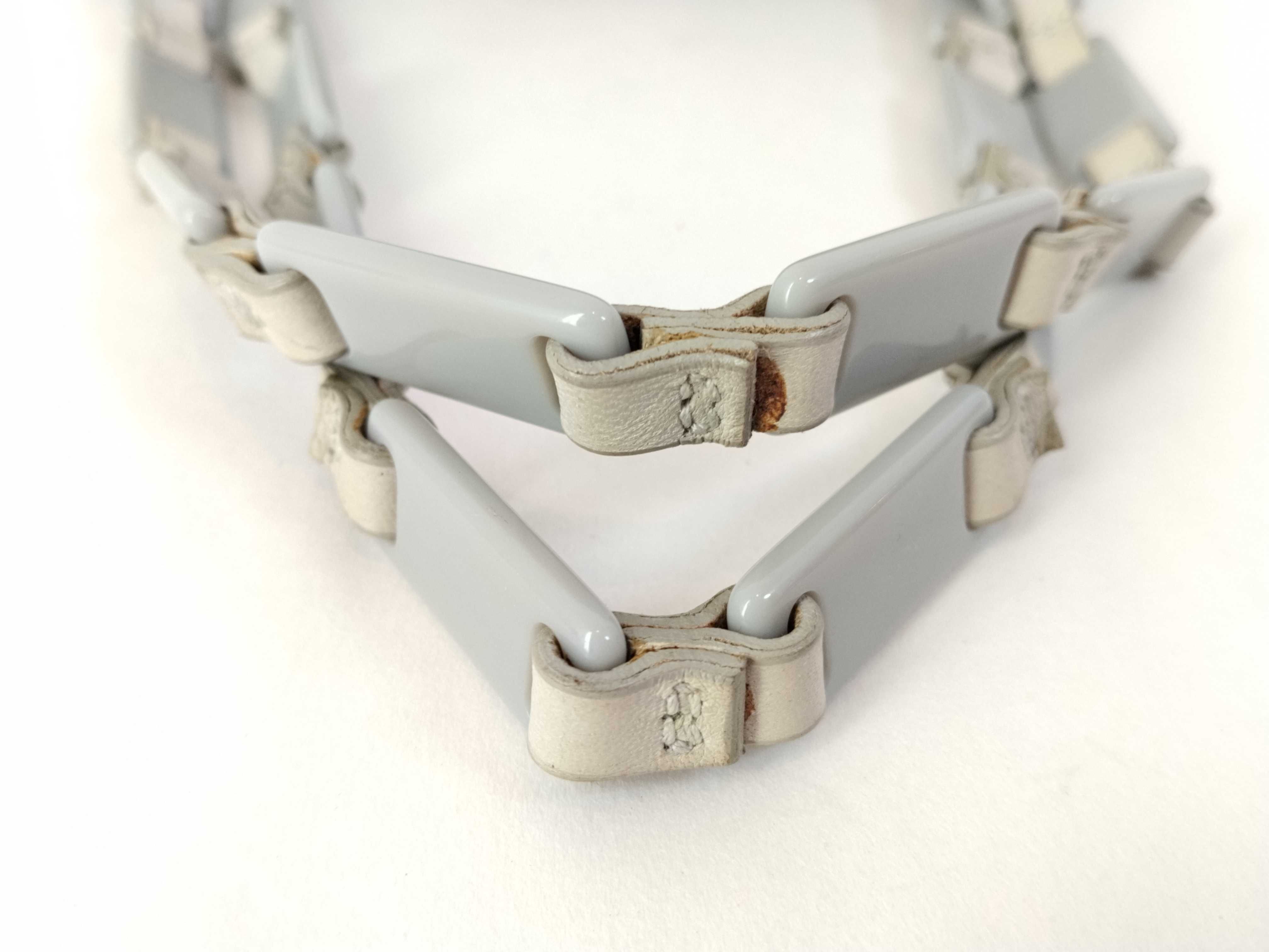 Nylon A. Prada Plastic Chain Bag Nylon Gray Handbag — view 4