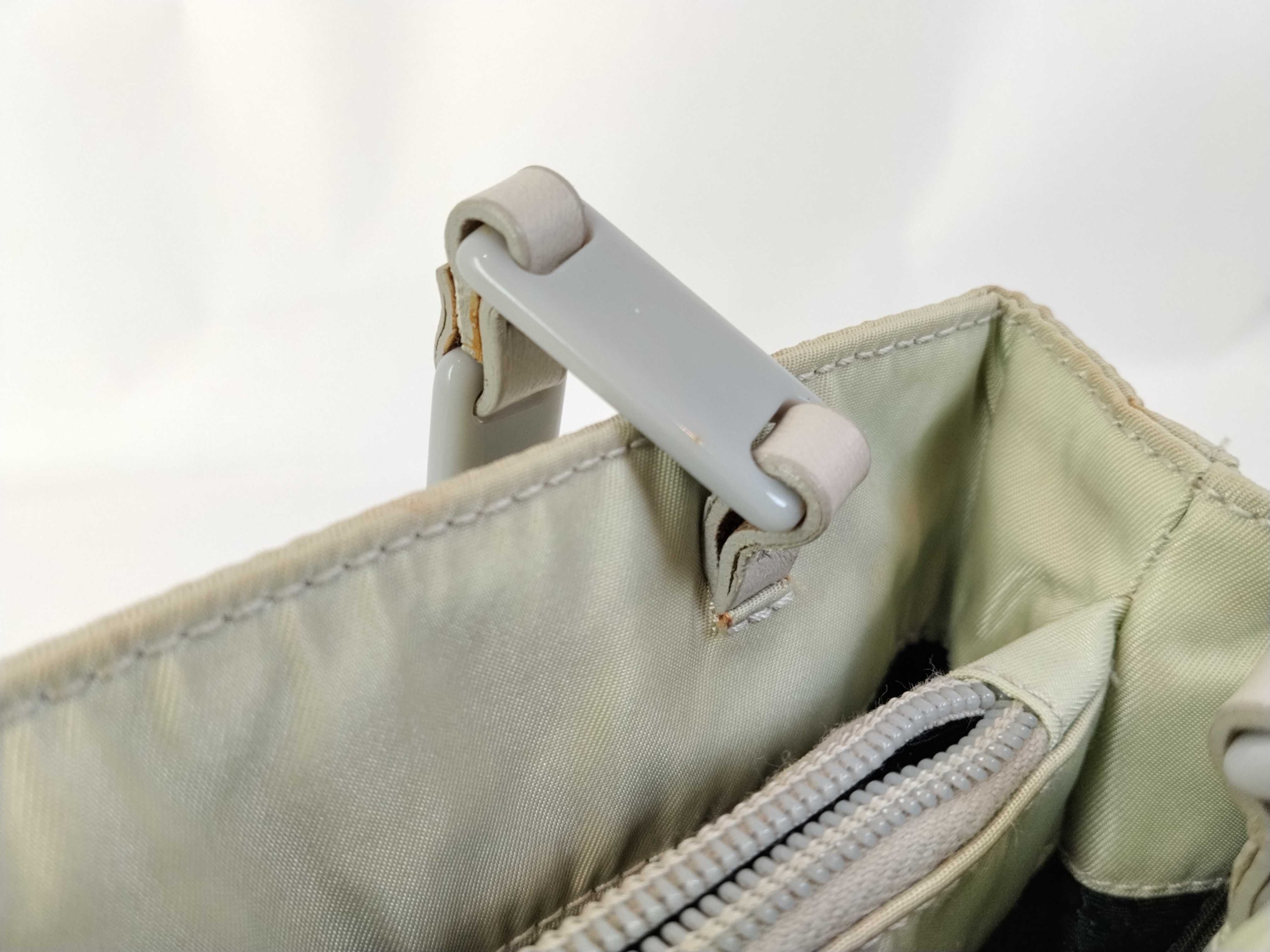 Nylon A. Prada Plastic Chain Bag Nylon Gray Handbag — view 5