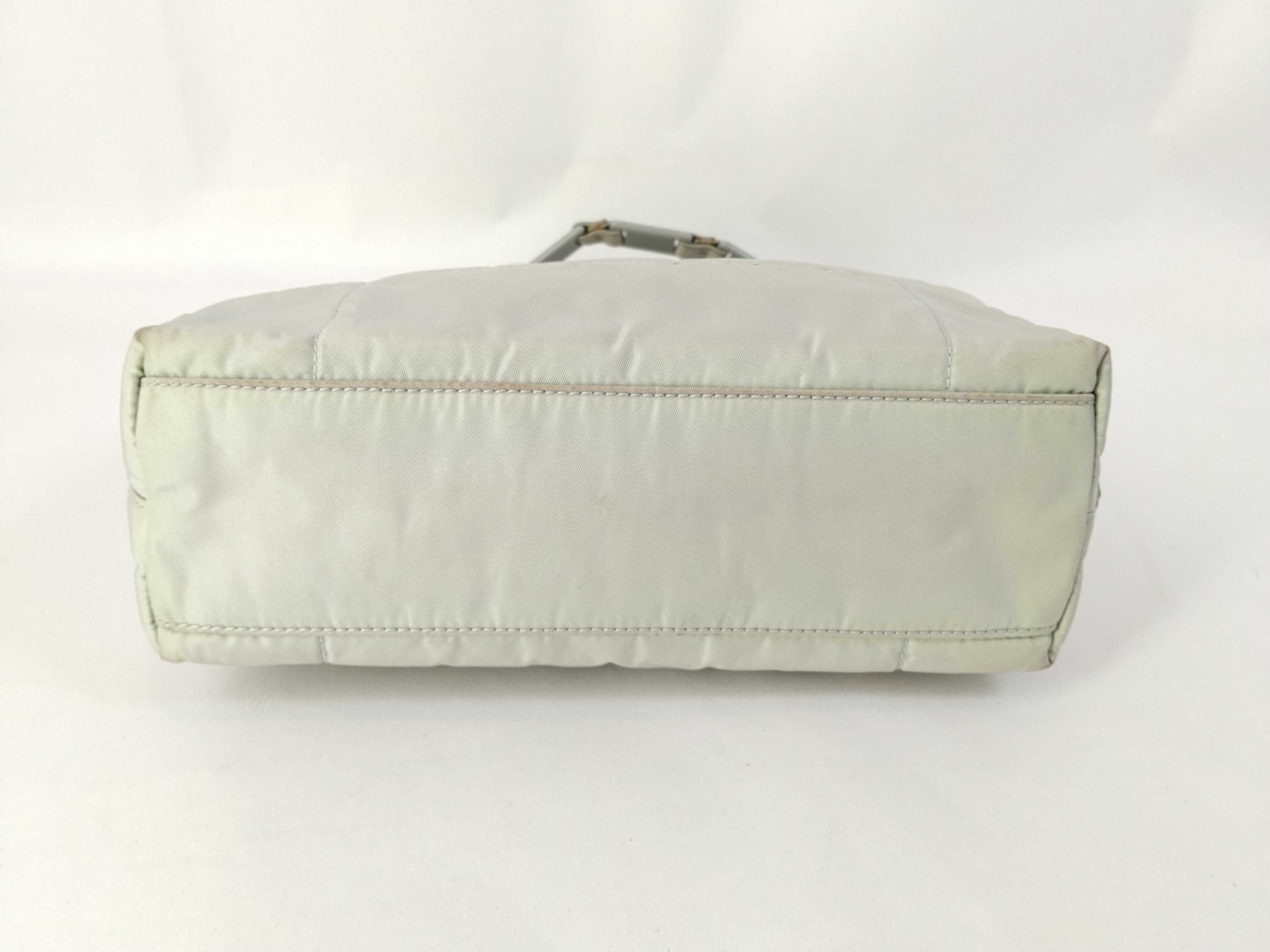 Nylon A. Prada Plastic Chain Bag Nylon Gray Handbag — view 7