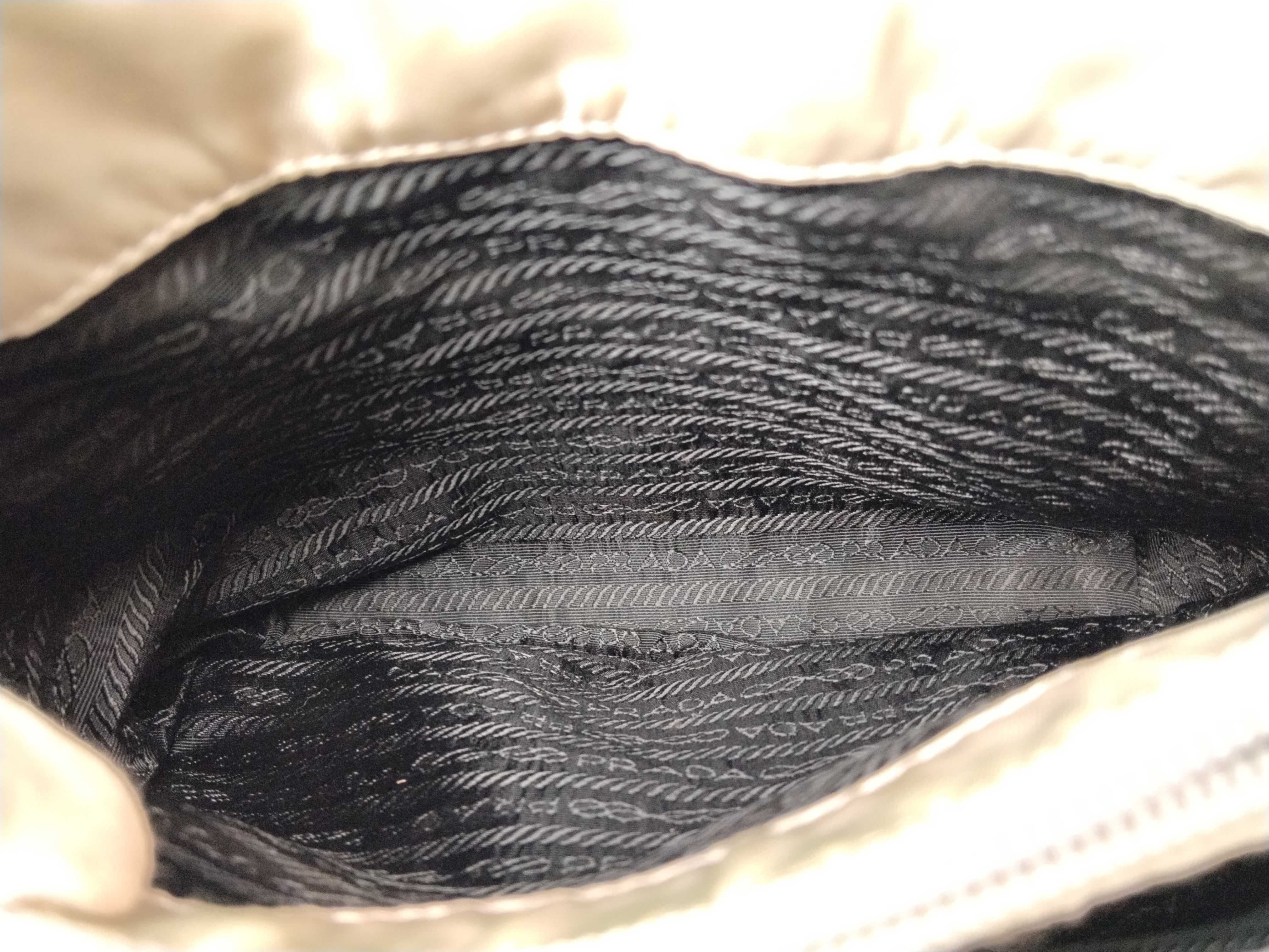 Nylon A. Prada Plastic Chain Bag Nylon Gray Handbag — view 8
